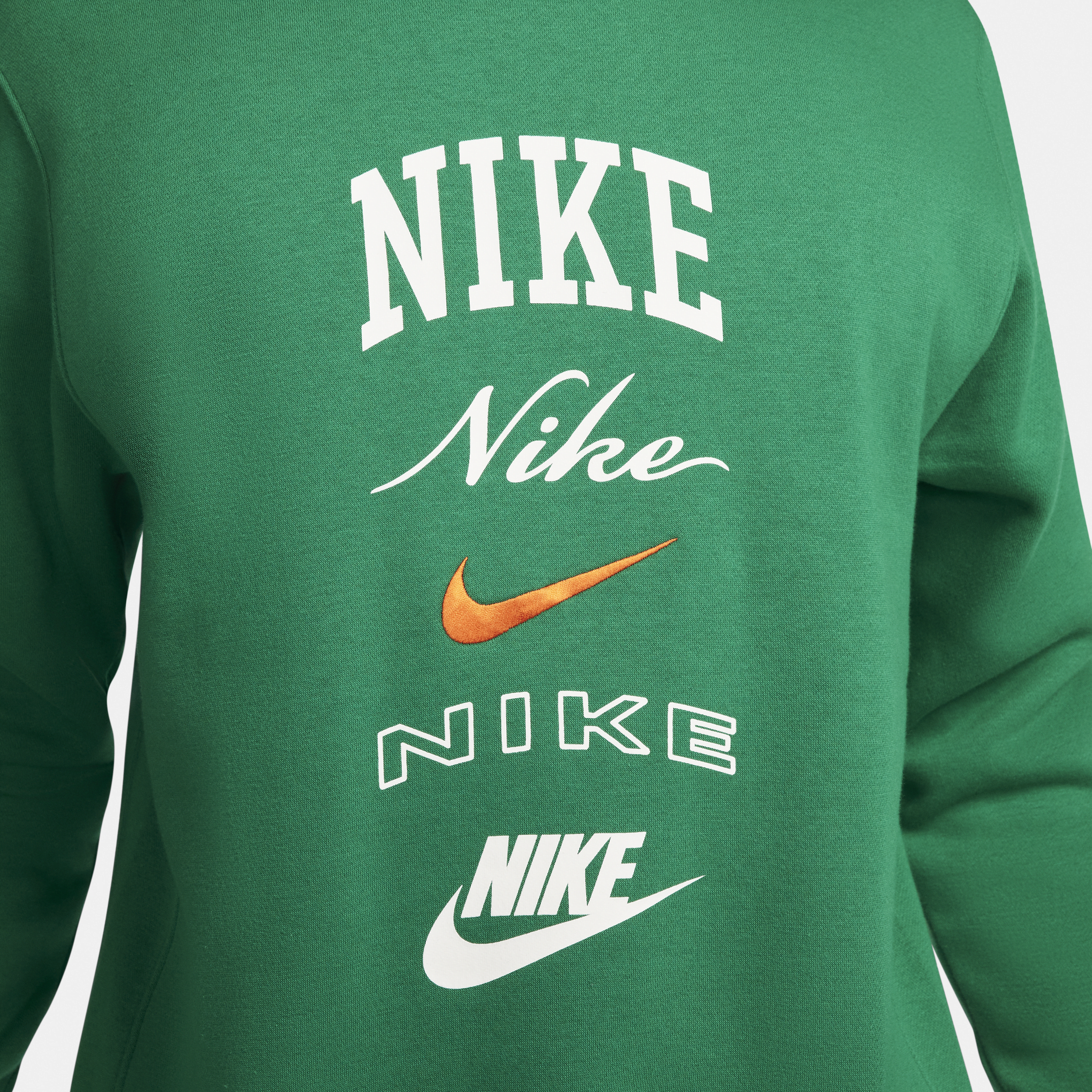 Nike Club Fleece sweatshirt met ronde hals en lange mouwen voor heren Groen
