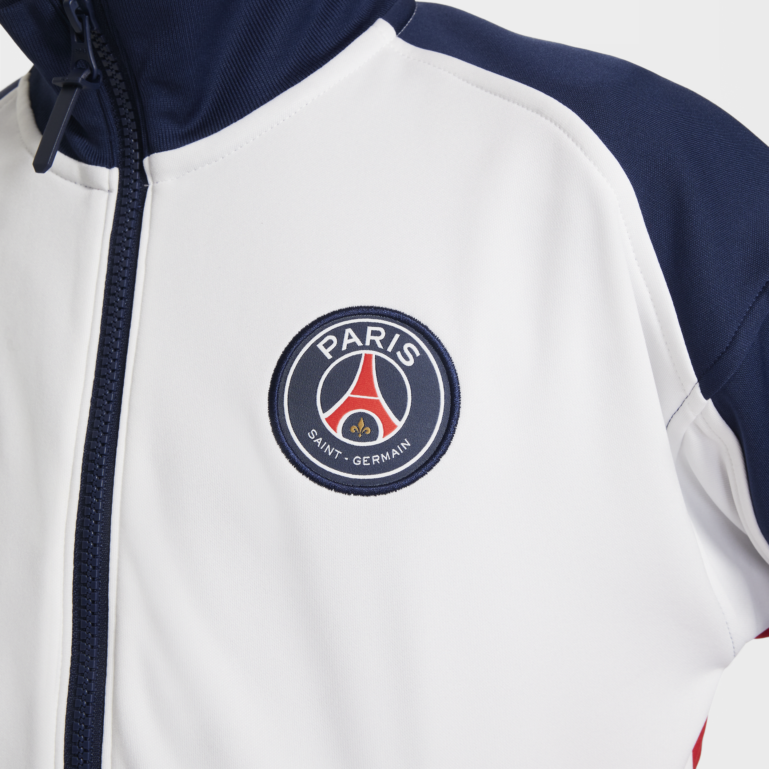 Veste de foot en maille Paris Saint-Germain Academy Pro pour ado - Blanc