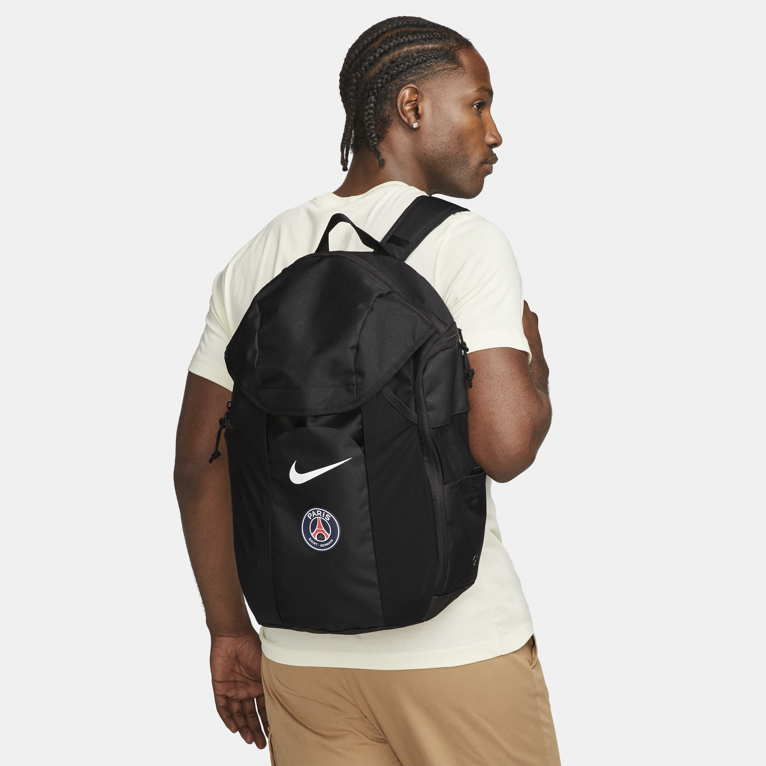 Nike Paris Saint-Germain Academy voetbalrugzak (30 liter) - Zwart