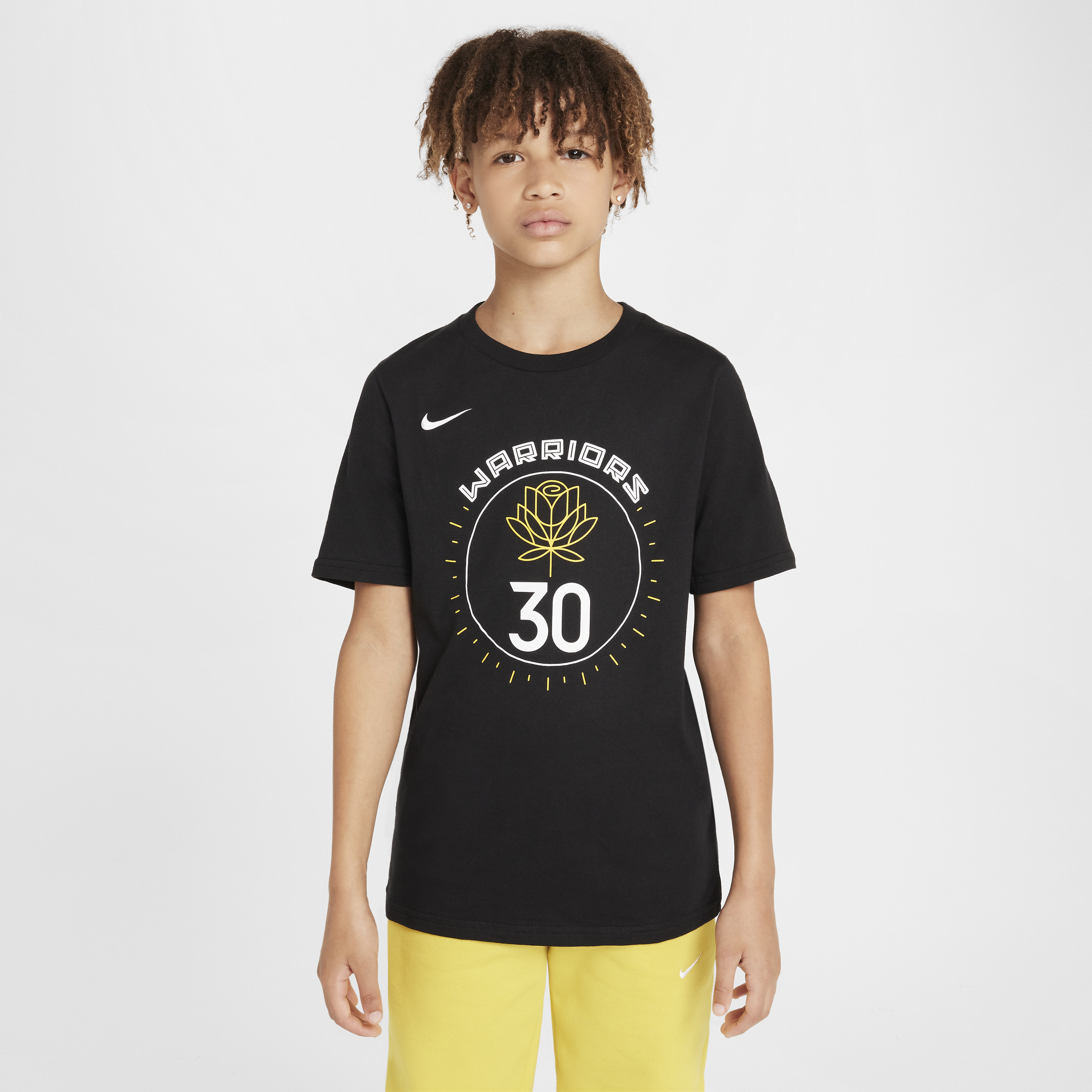 Nike Golden State Warriors City Edition NBA-shirt voor kids Zwart