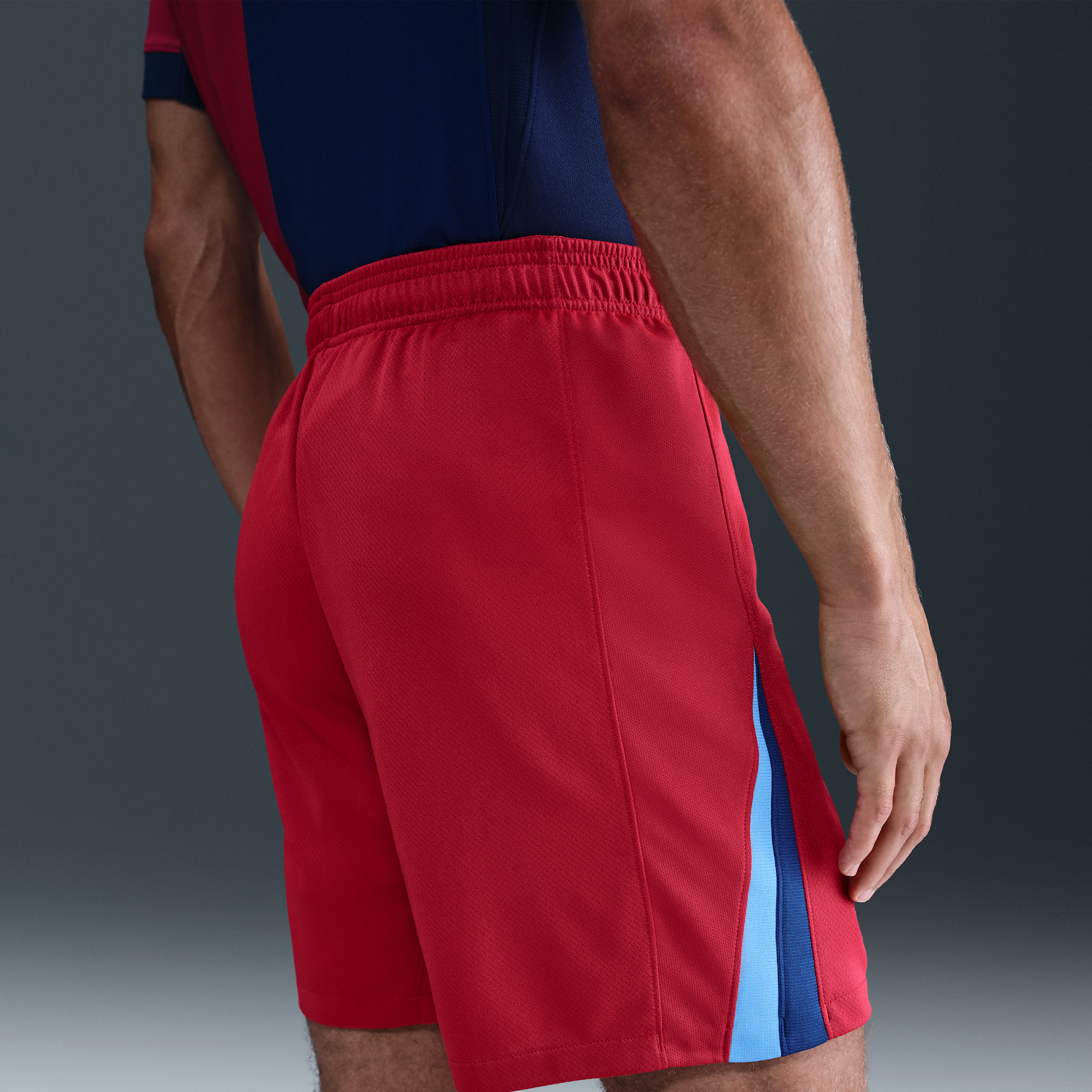 Thumbnail - FC Barcelona 2025/26 Stadium Fourth Nike Dri-FIT Replika-Fußballshorts (Herren) - Rot