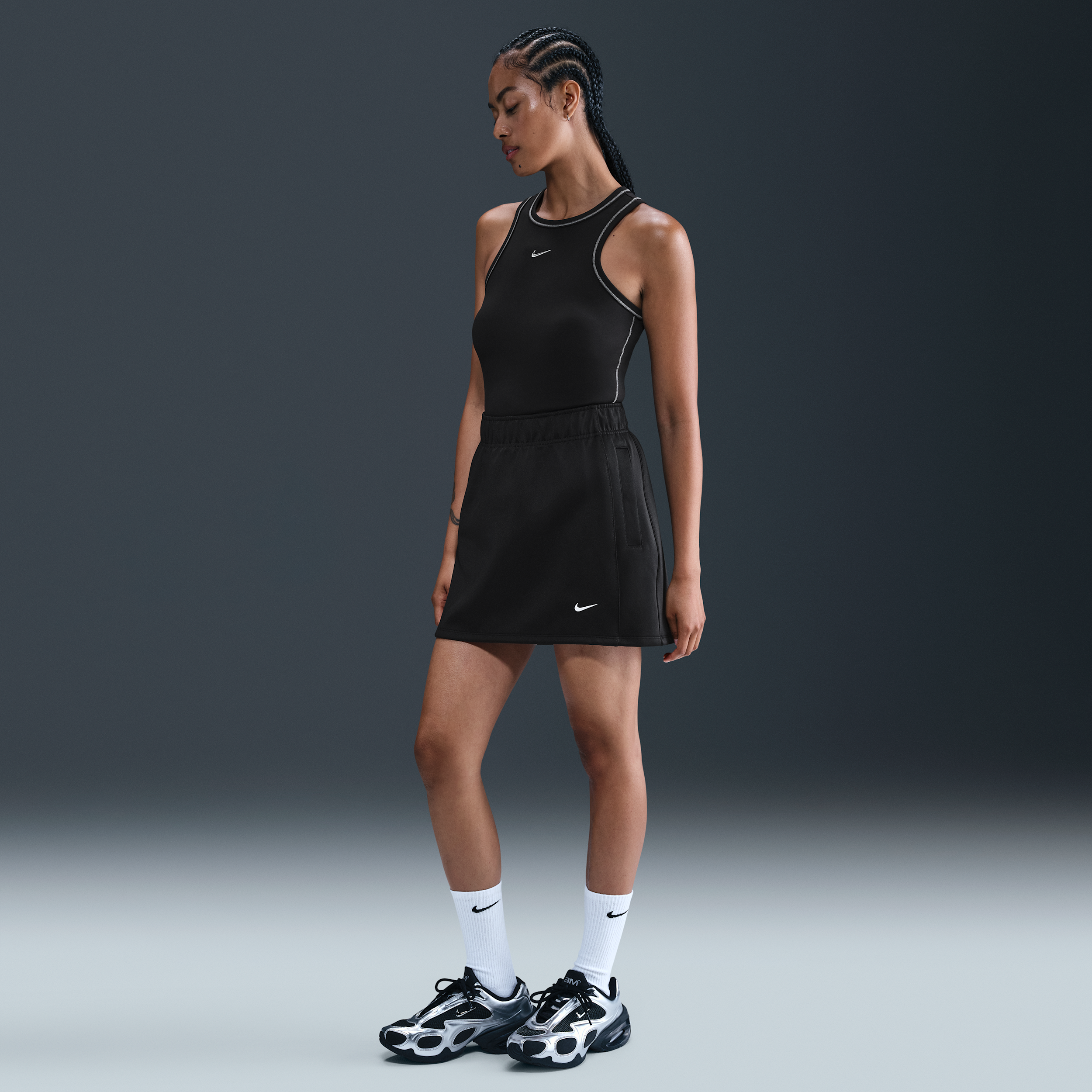 Thumbnail - Nike Sportswear Windrunner Strickrock (Damen) - Schwarz