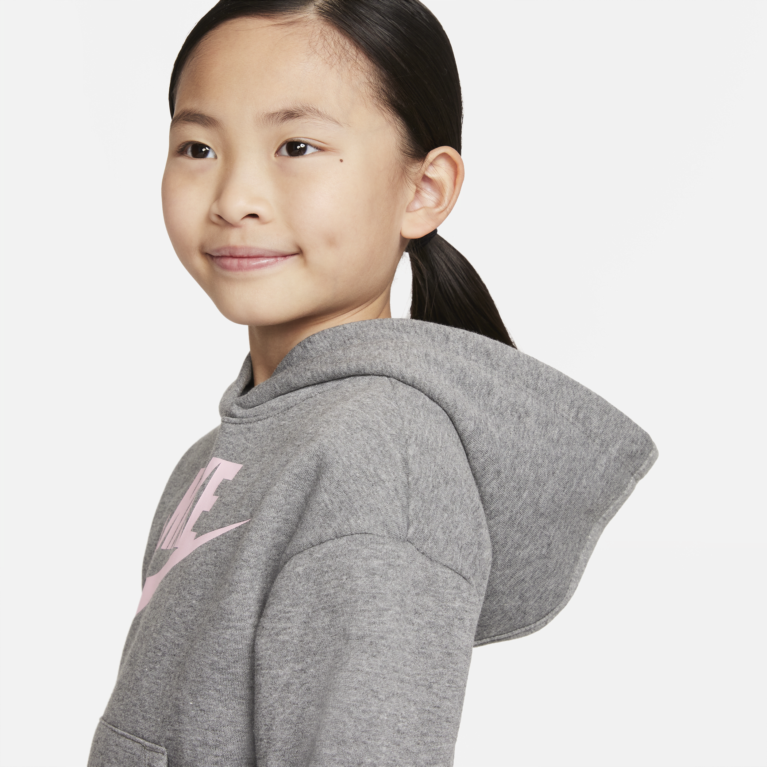 Thumbnail - Nike Club Fleece Hoodie für jüngere Kinder - Grau