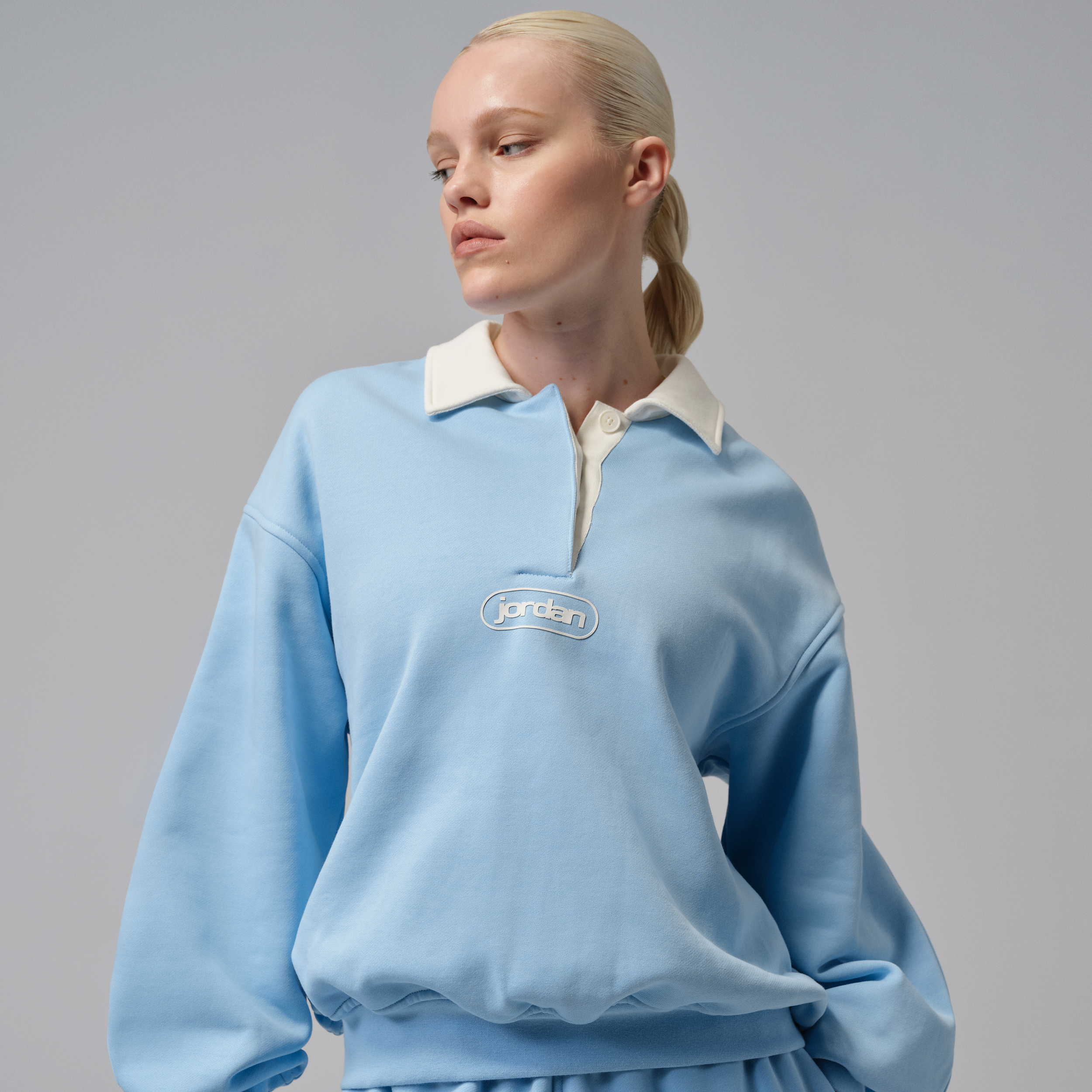 Thumbnail - Jordan Flight Fleece Rugby-Oberteil (Damen) - Blau