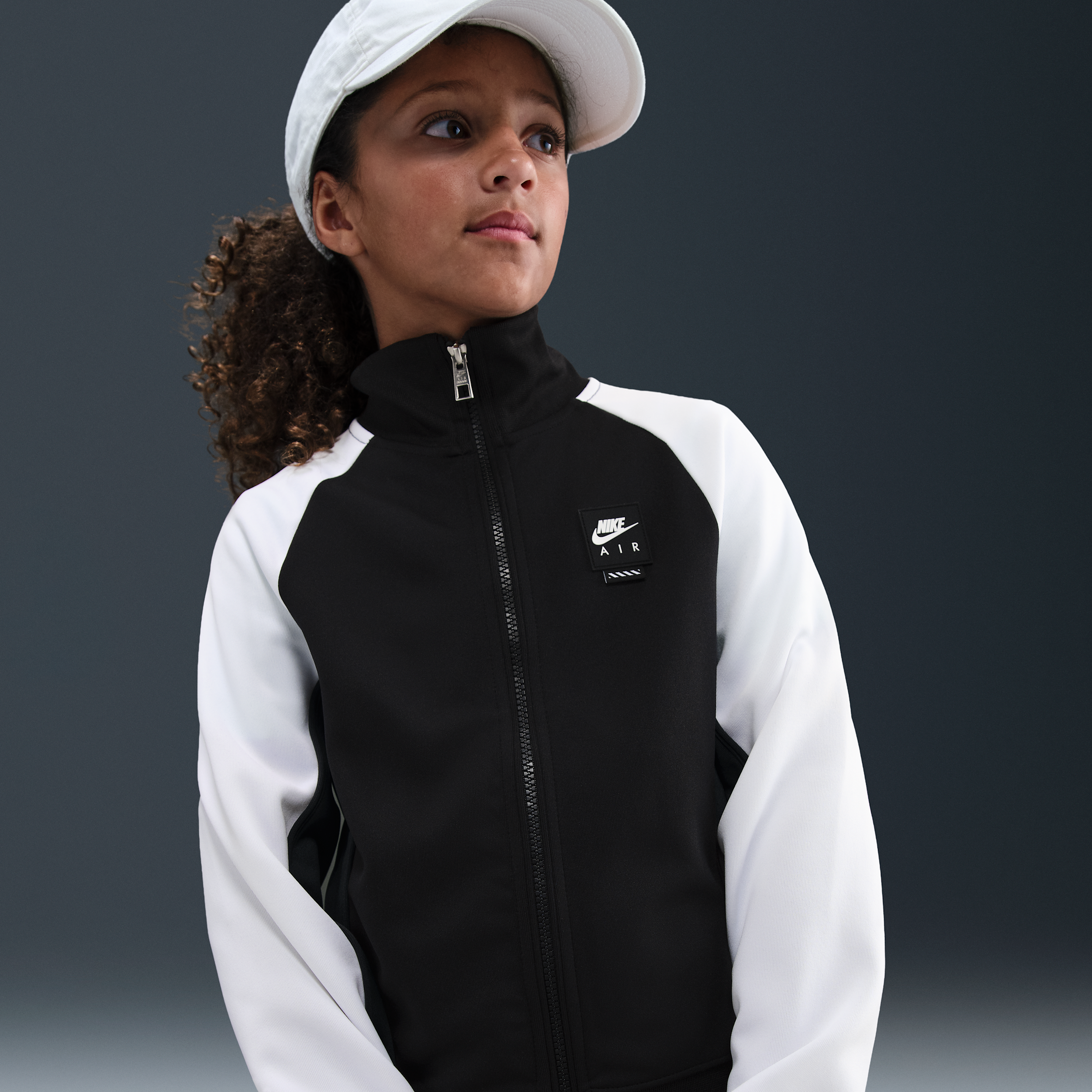 Thumbnail - Nike Air Jacke mit durchgehendem Reißverschluss (ältere Kinder) - Schwarz