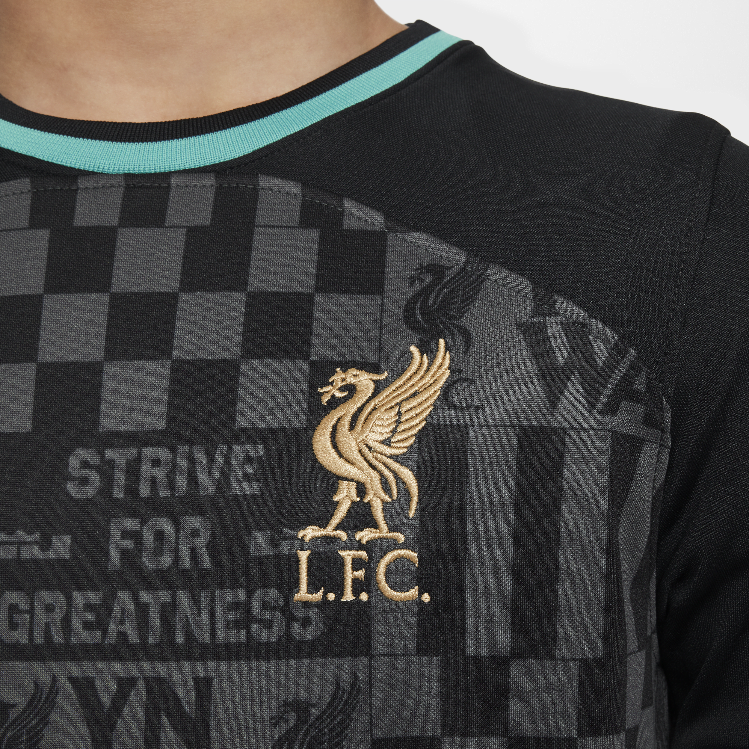 Nike LeBron x Liverpool FC Stadium Dri-FIT replicavoetbalshirt voor kids Zwart