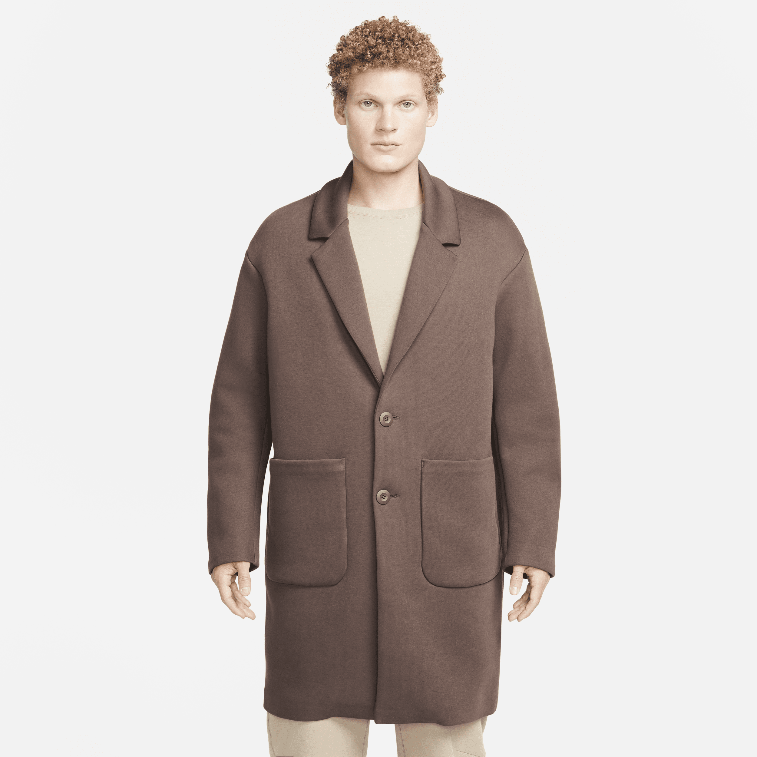 Nike Sportswear Tech Fleece Reimagined trenchcoat met ruimvallende pasvorm voor heren Bruin