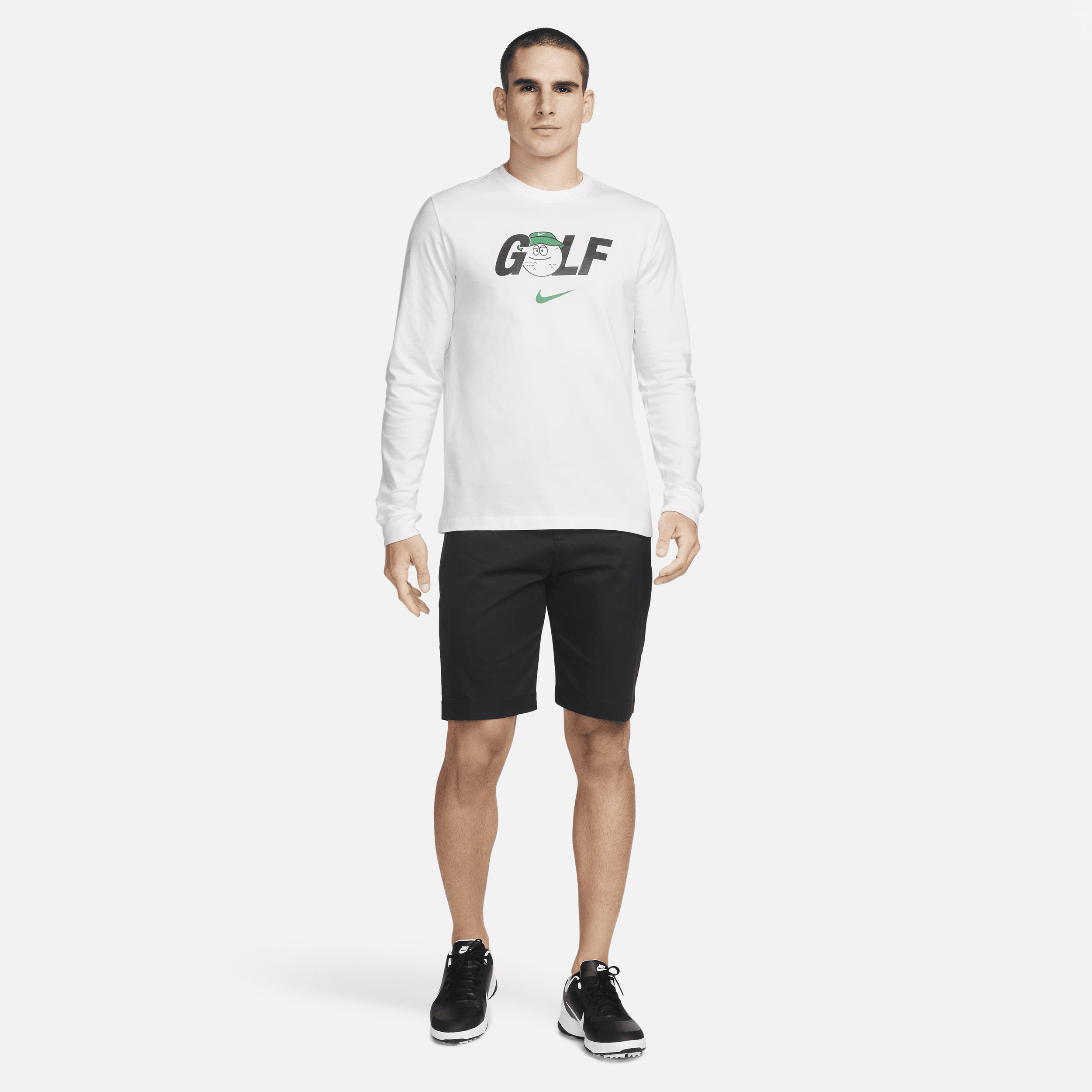 Nike Golfshirt met lange mouwen voor heren Wit