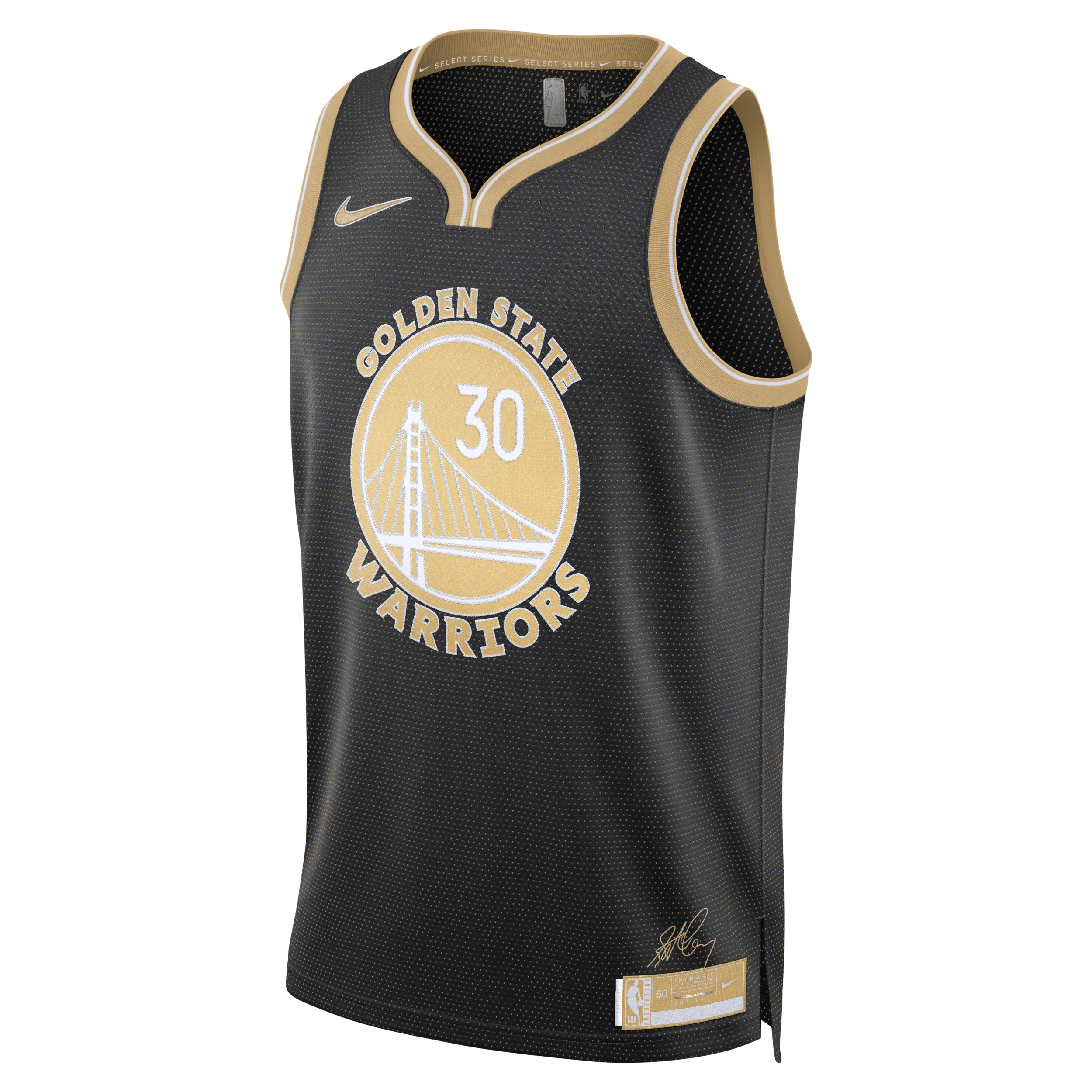 Nike Stephen Curry Golden State Warriors 2024 Select Series Dri-FIT Swingman NBA-jersey voor heren Zwart