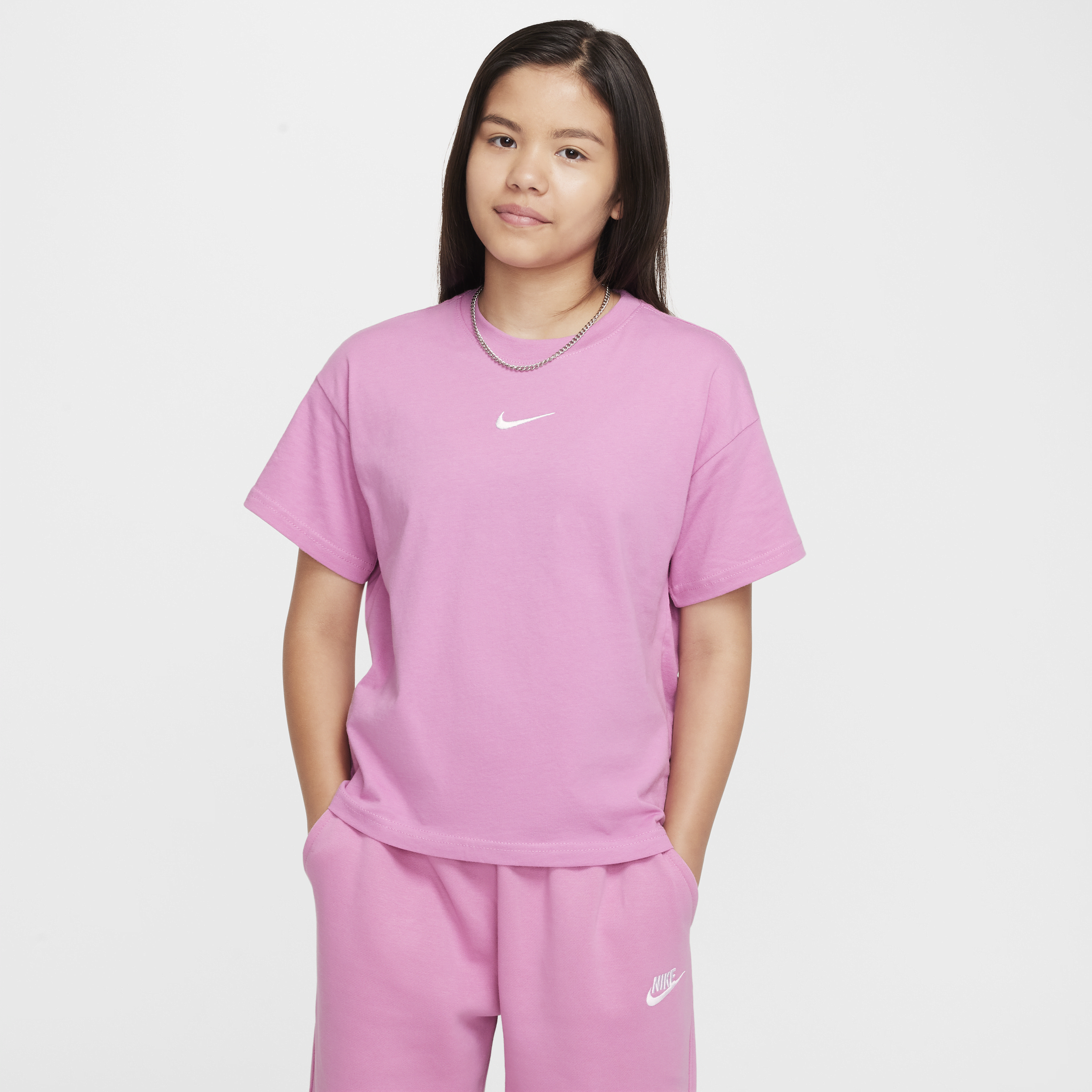 T-shirt Nike Sportswear Essential pour ado (fille) - Rose