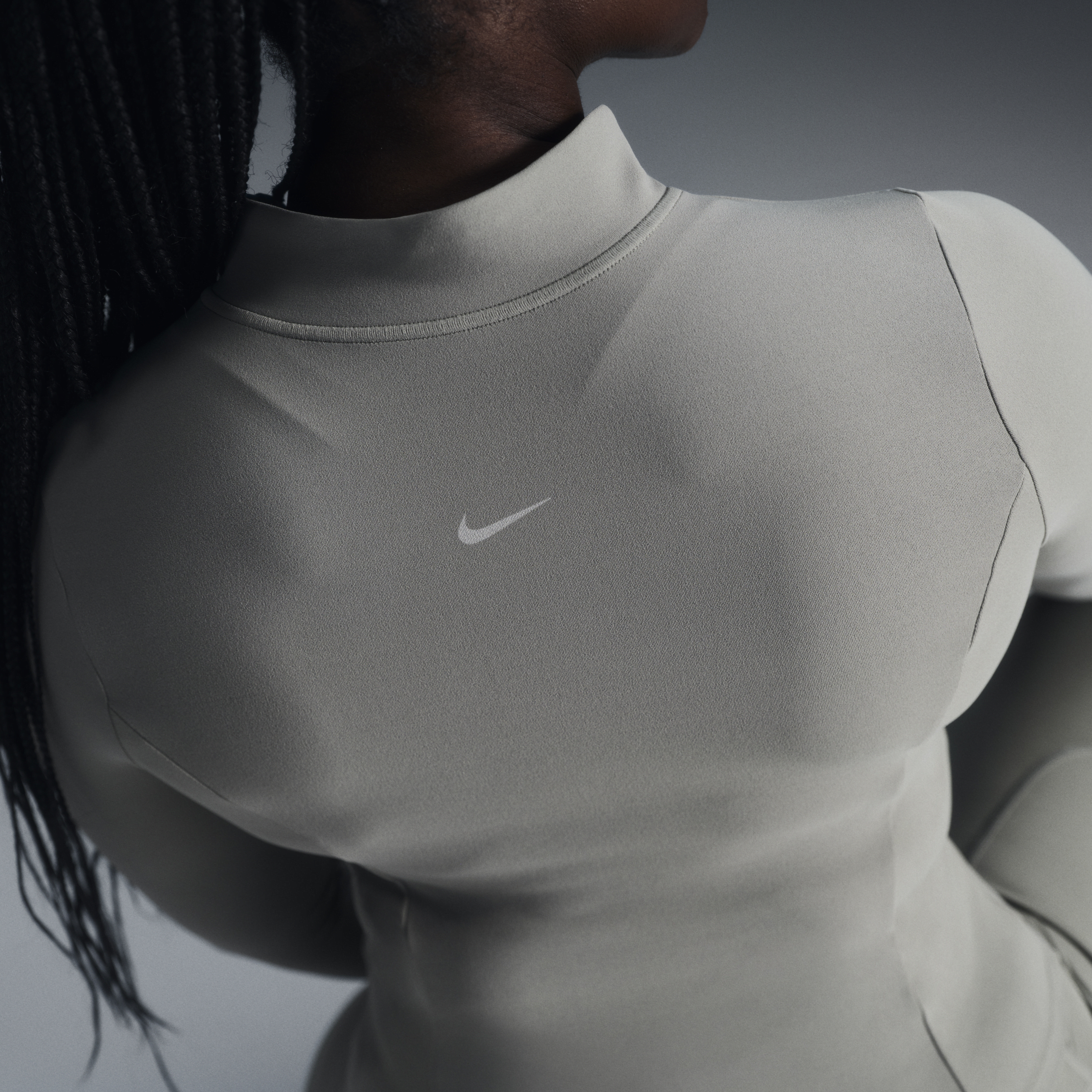 Haut à manches longues et zip Dri-FIT Nike Zenvy pour femme - Vert