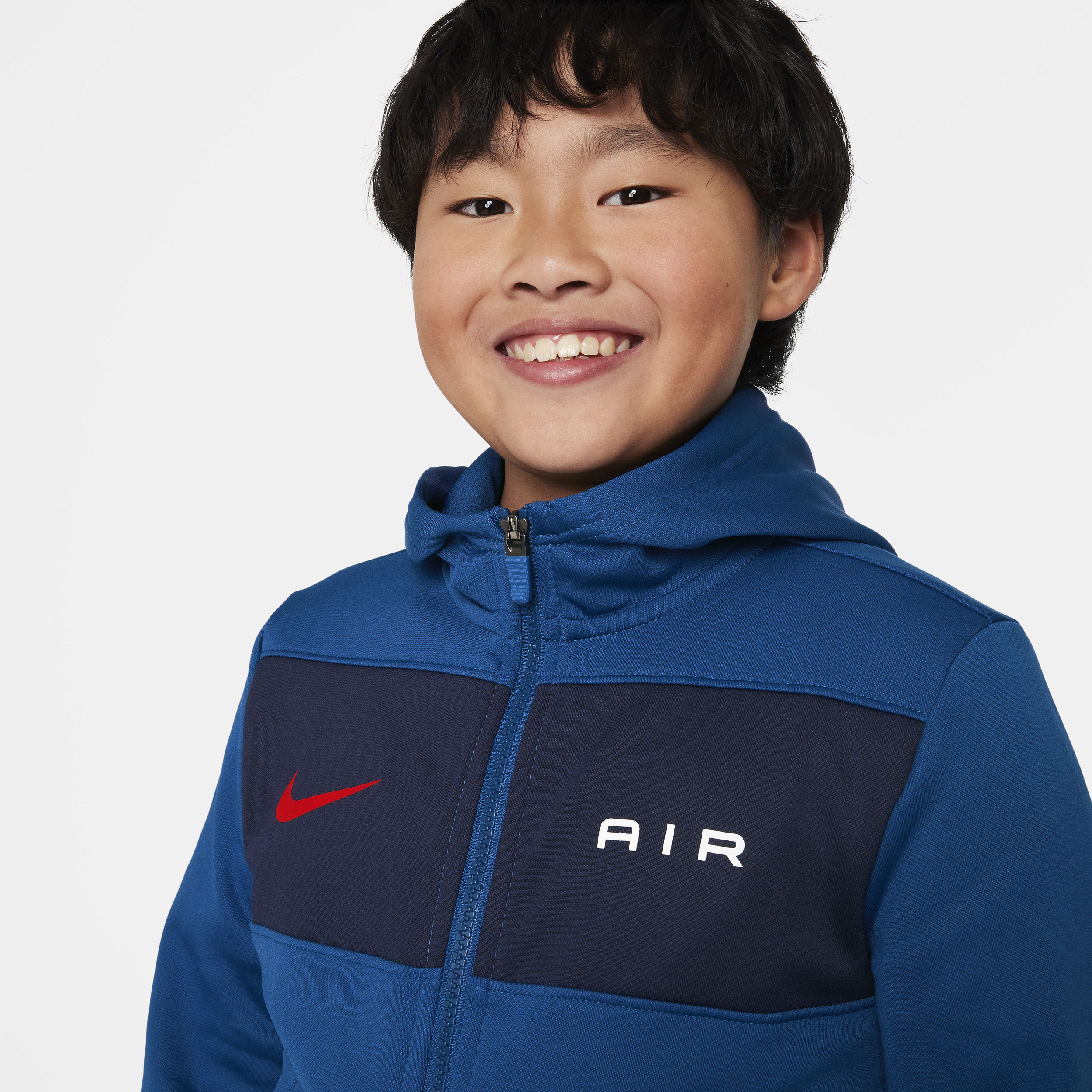 Nike Air Hoodie met rits voor jongens Blauw