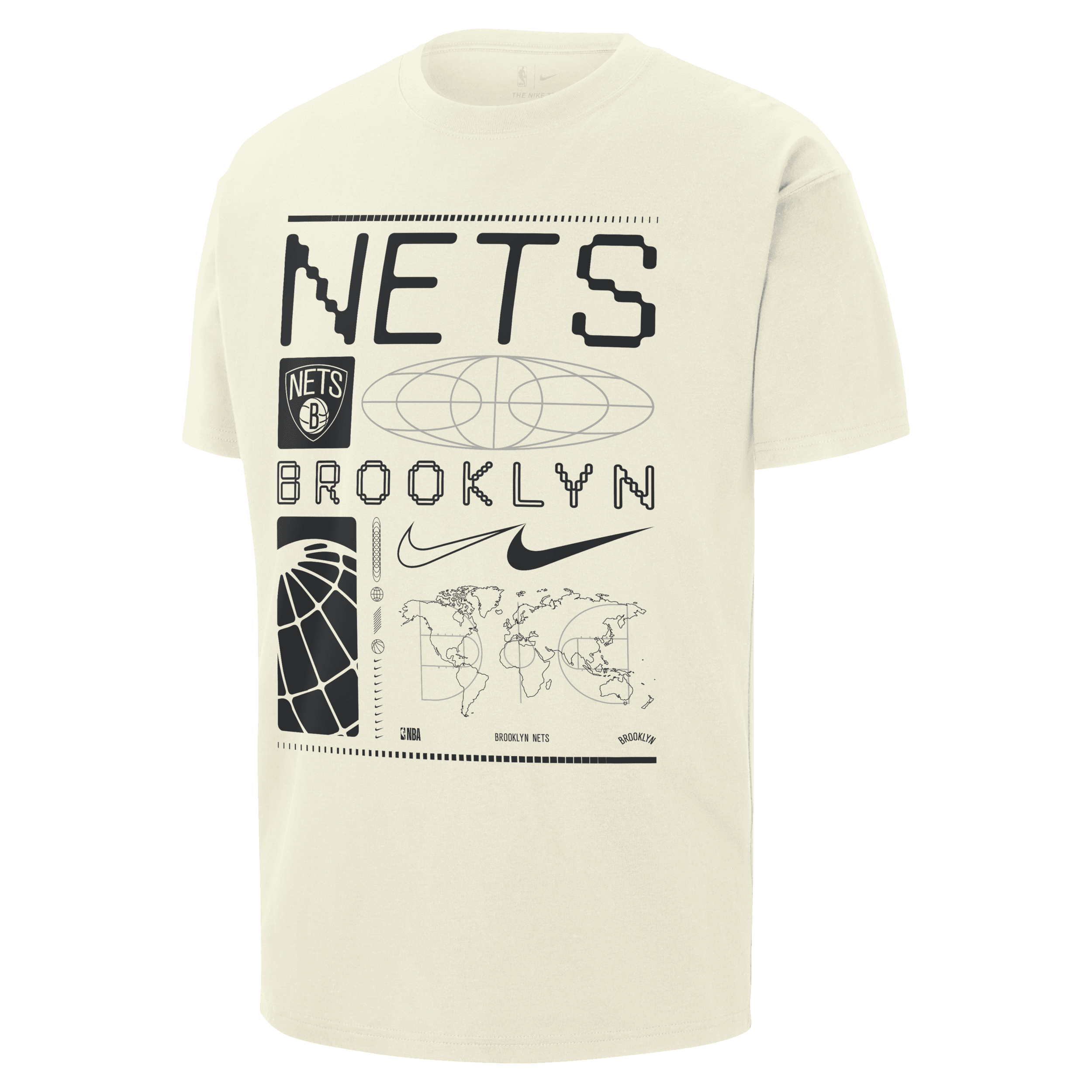 Nike Brooklyn Nets Max90 NBA T-shirt voor heren Wit