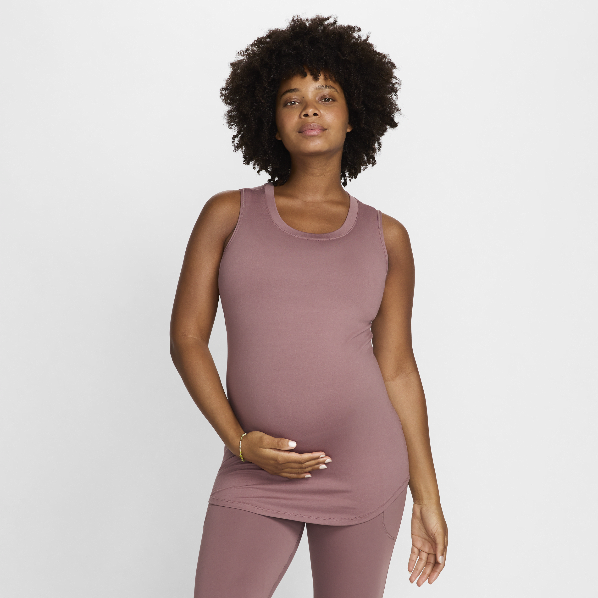 Nike (M) One Dri-FIT Slim-Fit tanktop voor dames (zwangerschapskleding) Paars