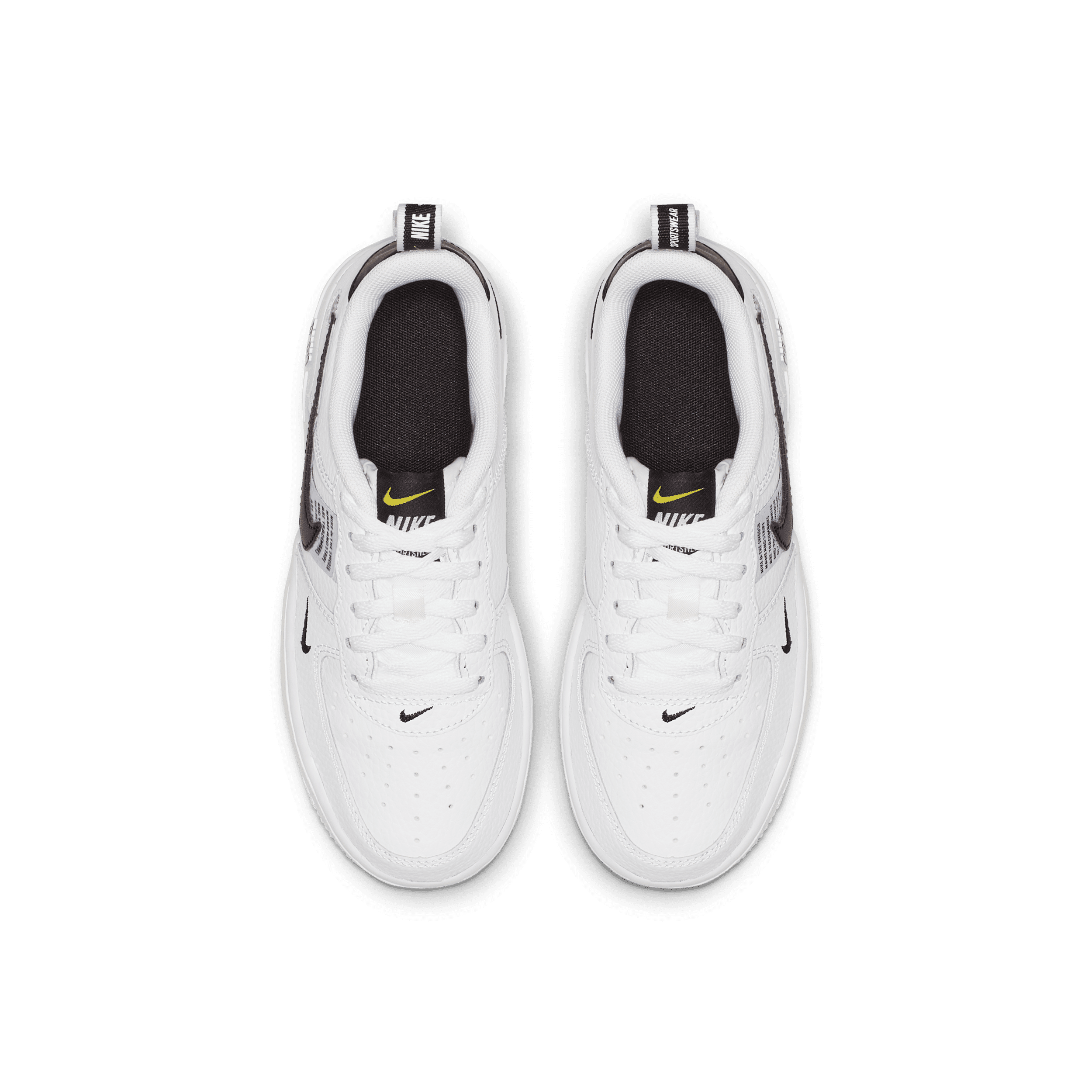 Nike Air Force 1 LV8 PS Utility White Black Leather AV4272-100 Kids Size 12C