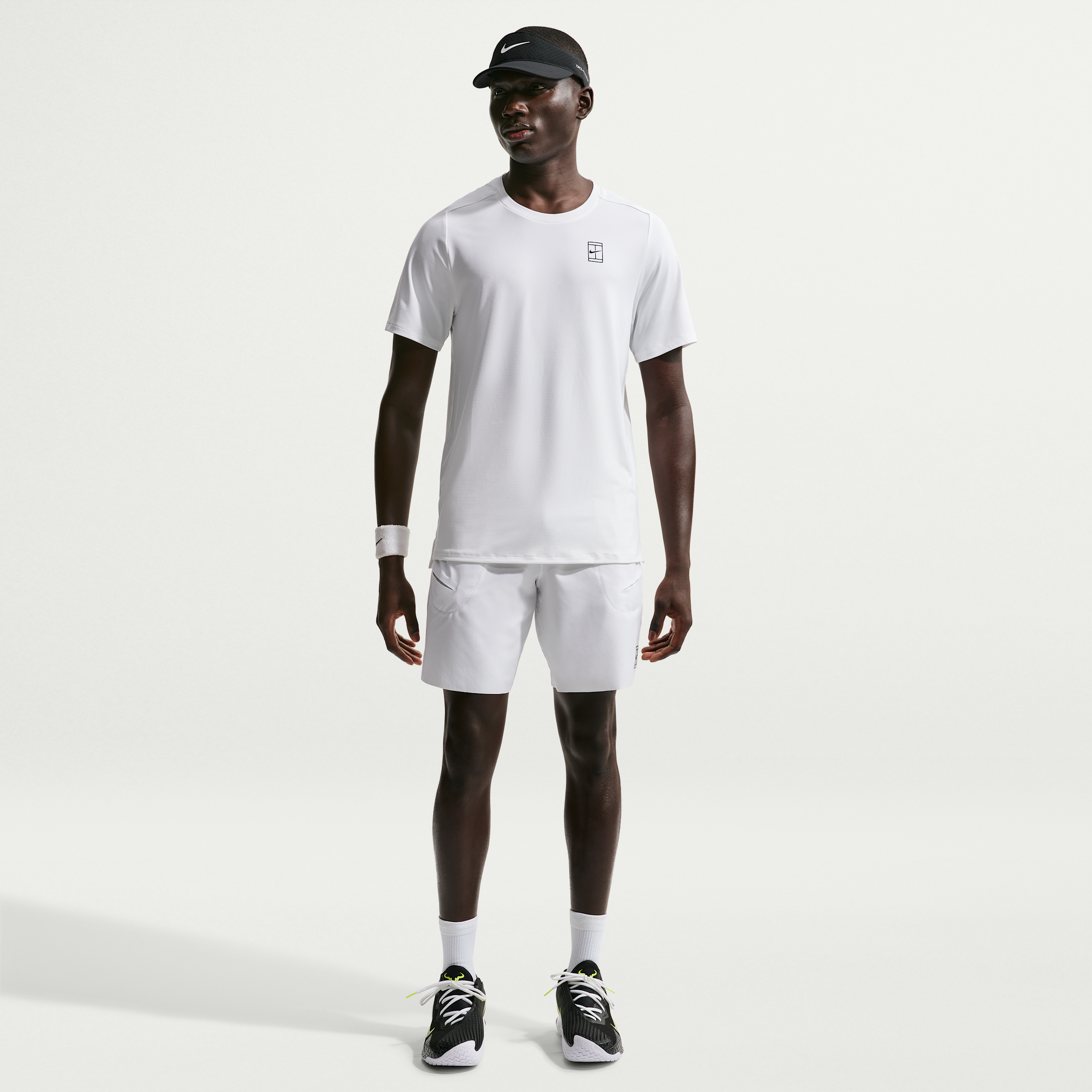 Thumbnail - NikeCourt Advantage Dri-FIT Tennisshorts (Herren, ca. 20,5 cm) - Weiß