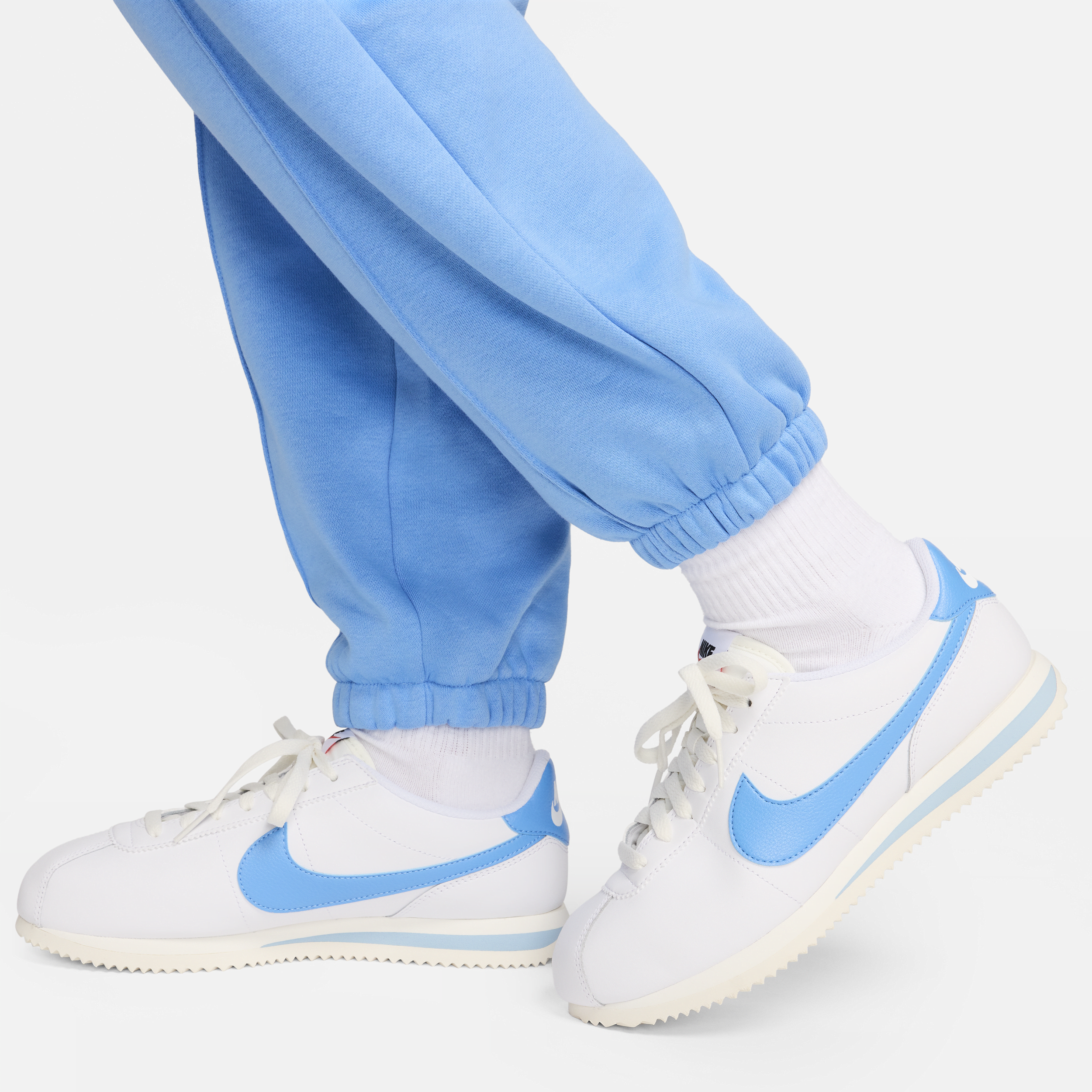 Nike Sportswear ruimvallende fleecebroek voor dames Blauw