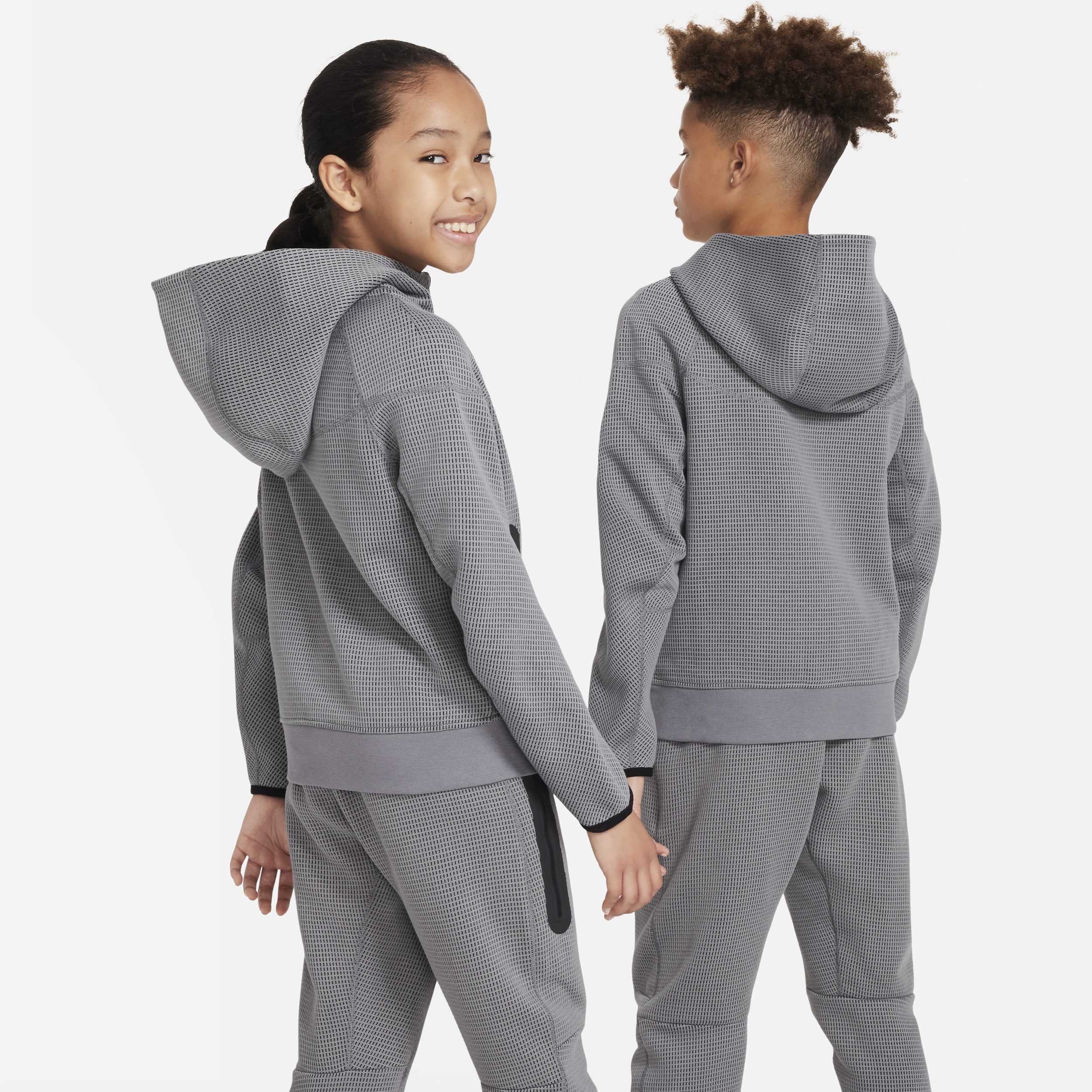 Nike Sportswear Tech Fleece winterhoodie met rits voor jongens Grijs