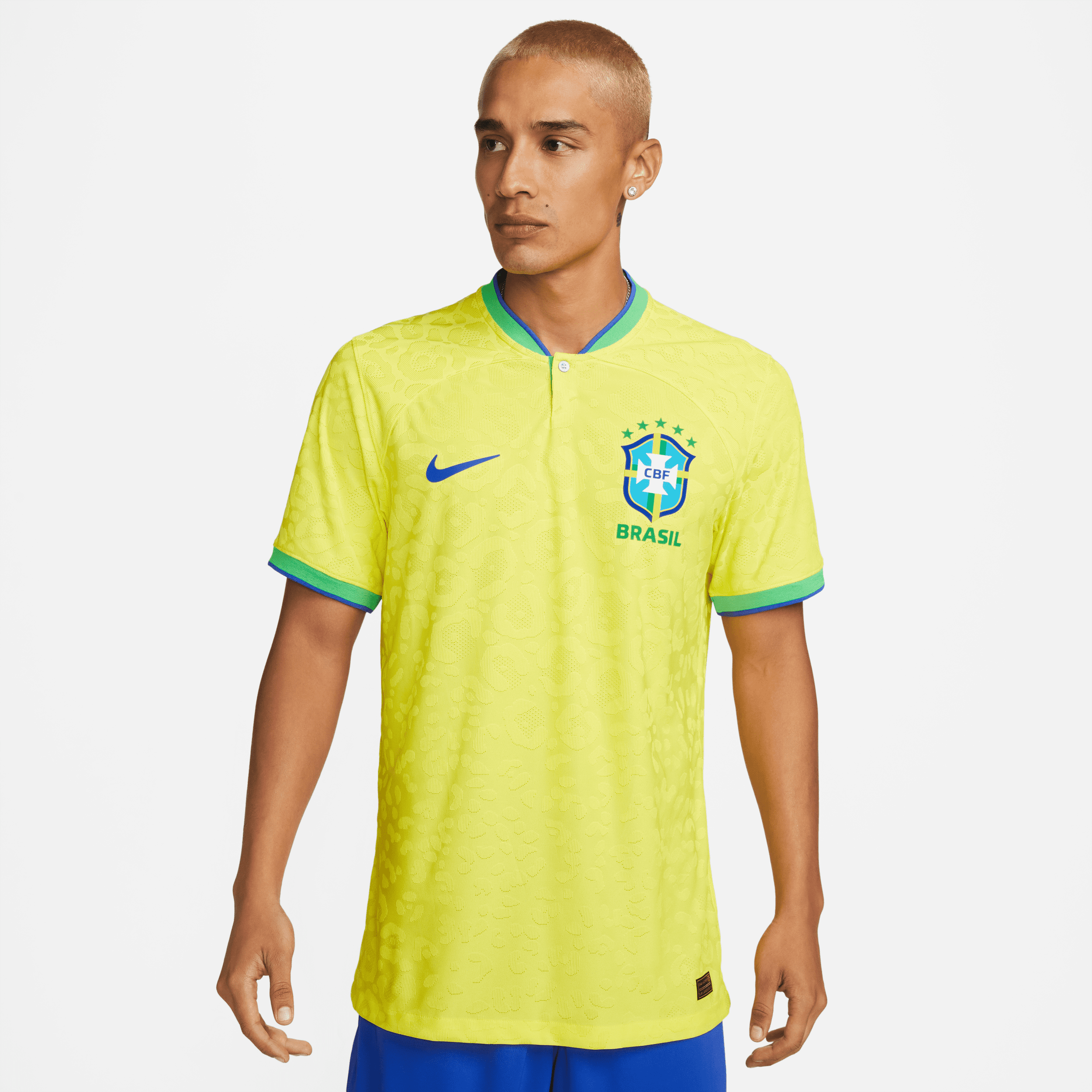 National Brazil football shirt pre-match 2014/15 Nike Size S Color Blue