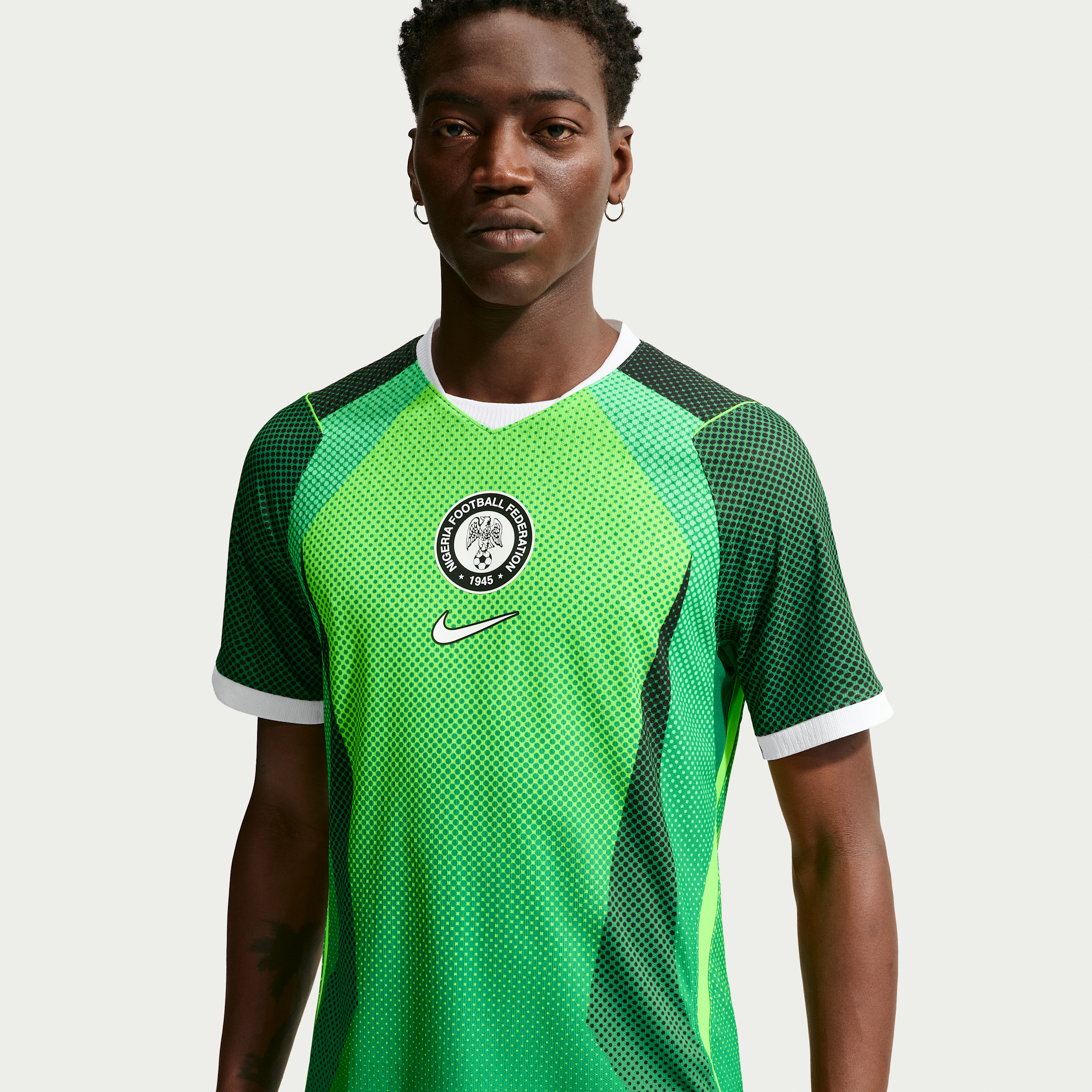 Nigeria 2026 Match Home Nike Aero-FIT Authentic-fodboldtrøje til mænd - grøn