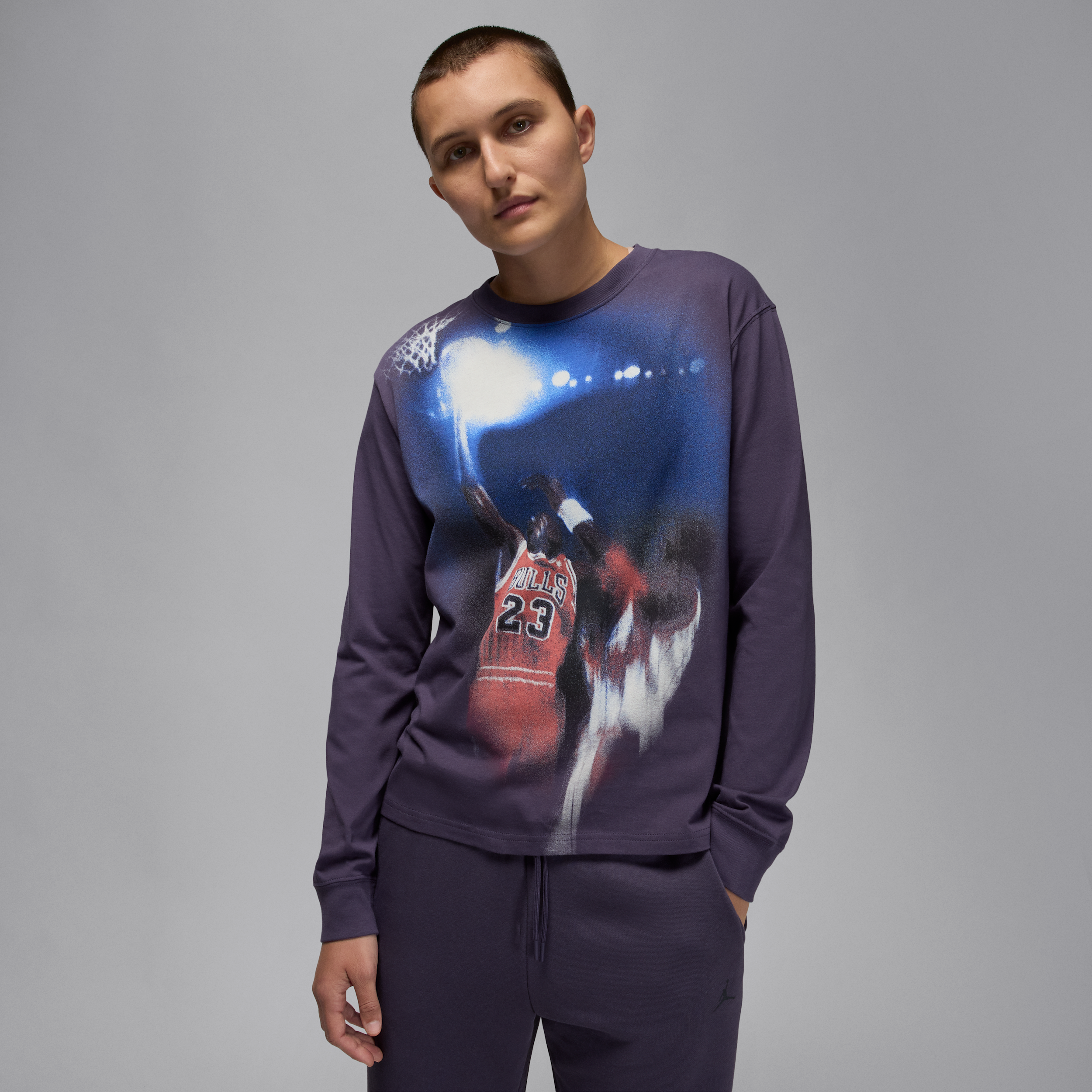 Thumbnail - Jordan Sport Longsleeve-T-Shirt für Damen - Lila