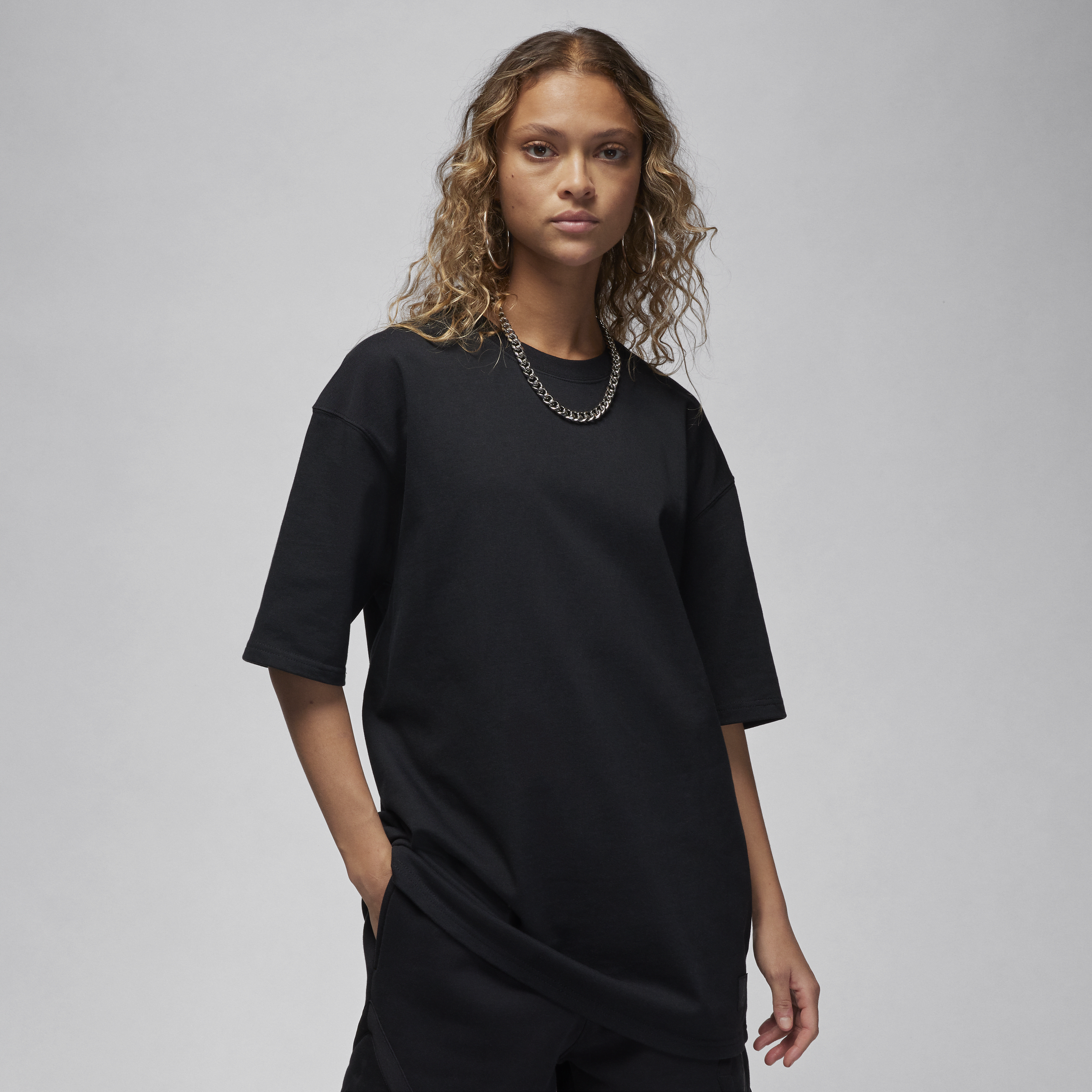 Jordan Essentials oversized T-shirt voor dames Zwart
