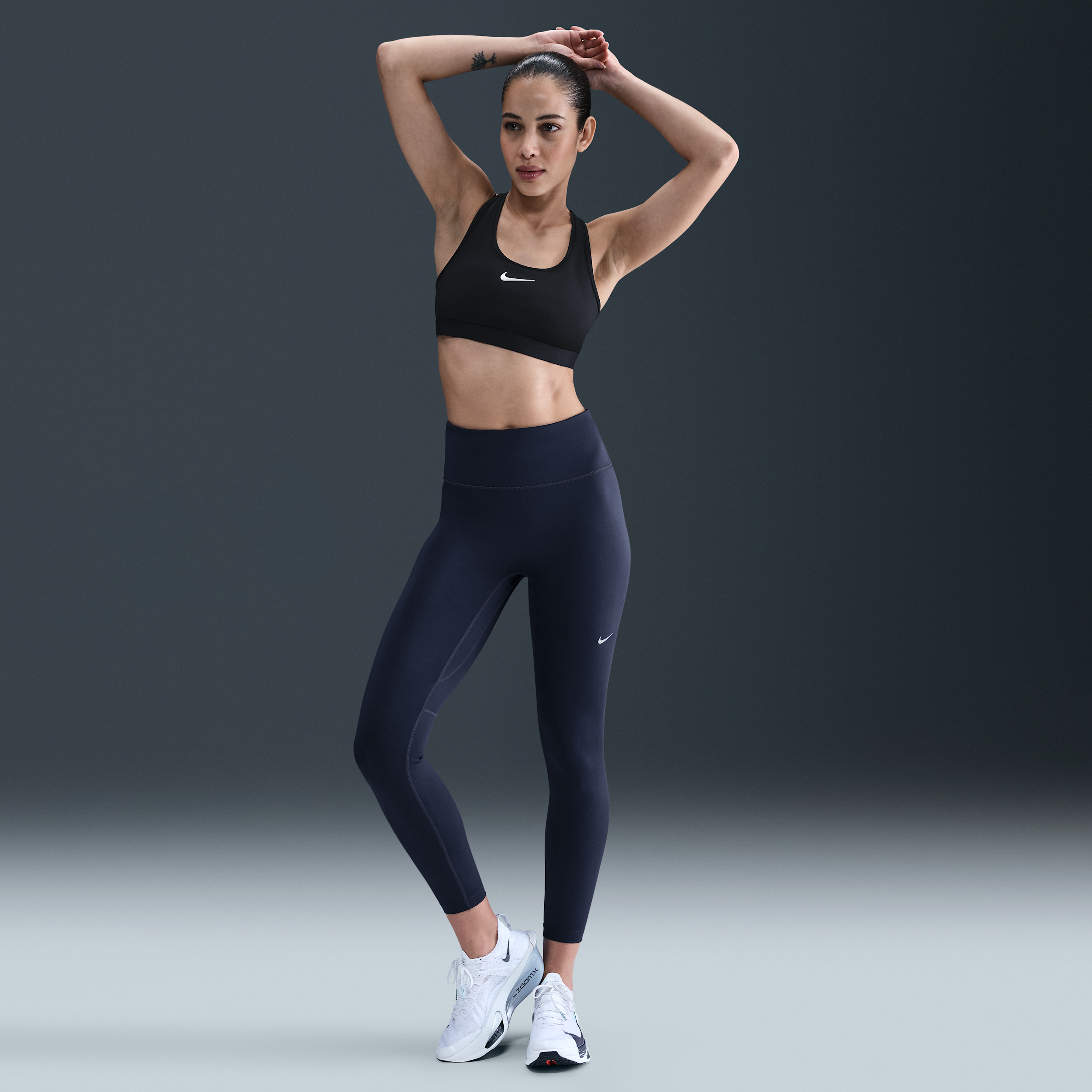 Thumbnail - Nike Tempo Lauf-Leggings mit 7/8-Länge und hohem Bund (Damen) - Blau