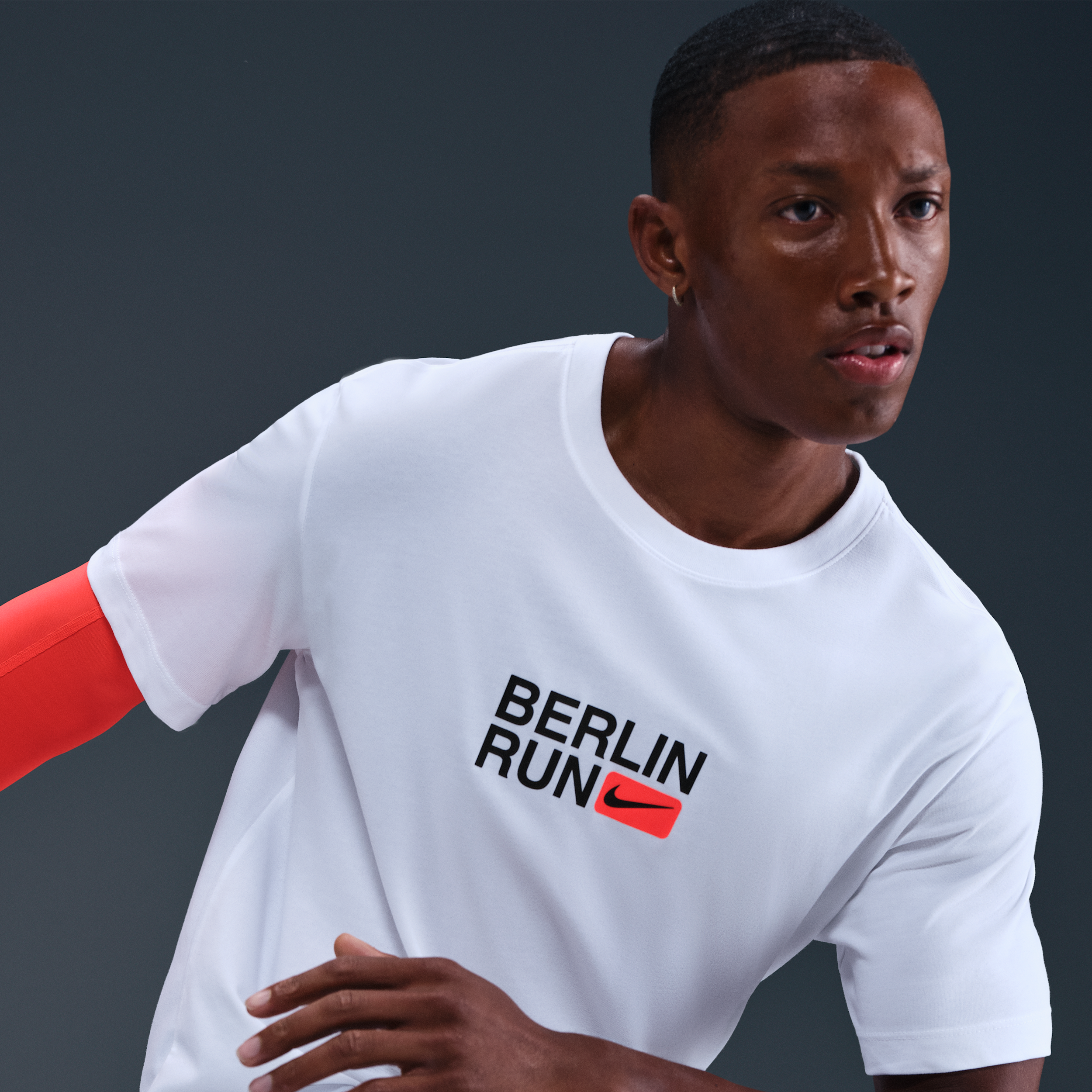 Nike hardloopshirt met korte mouwen en Dri-FIT voor heren Wit