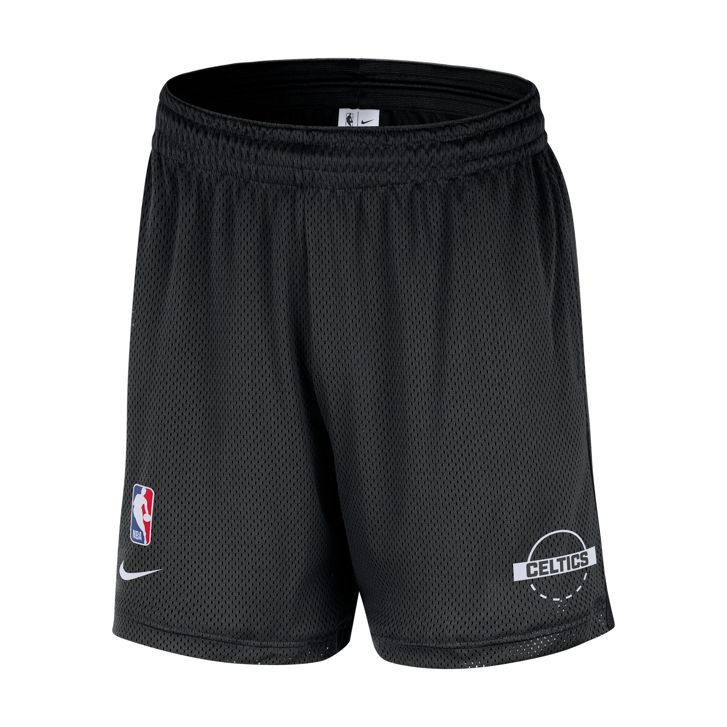 Boston Celtics Mens Nike NBA Mesh Shorts - Black - Polyester