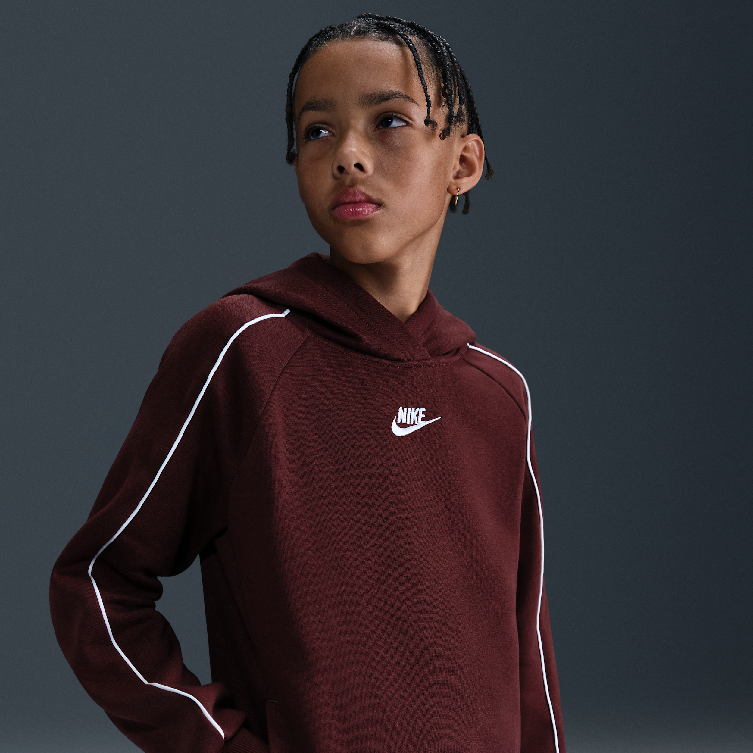 Thumbnail - Nike Club Fleece Trainingsanzug mit Kapuze (ältere Kinder) - Rot