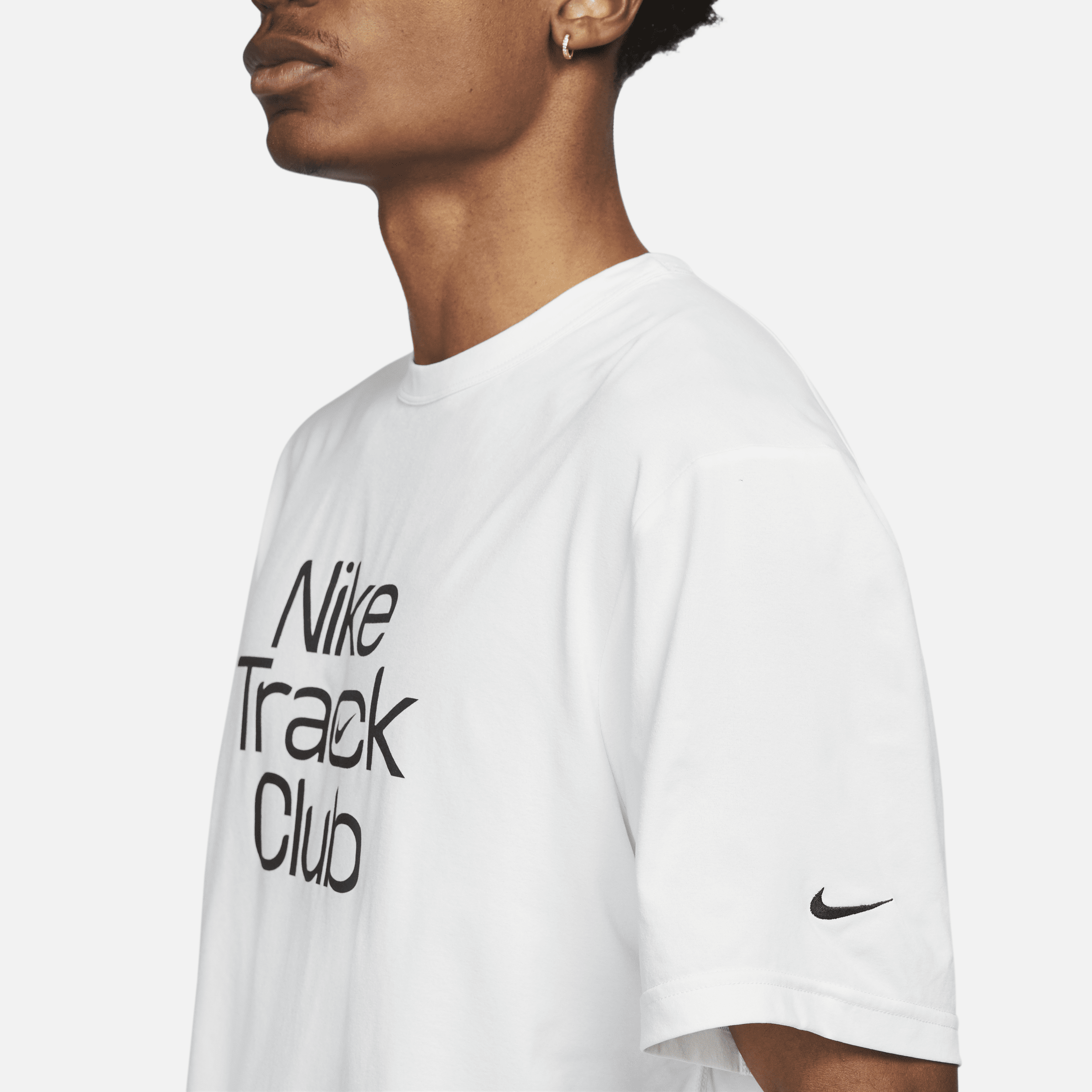 Nike Track Club hardlooptop met korte mouwen en Dri-FIT voor heren Wit
