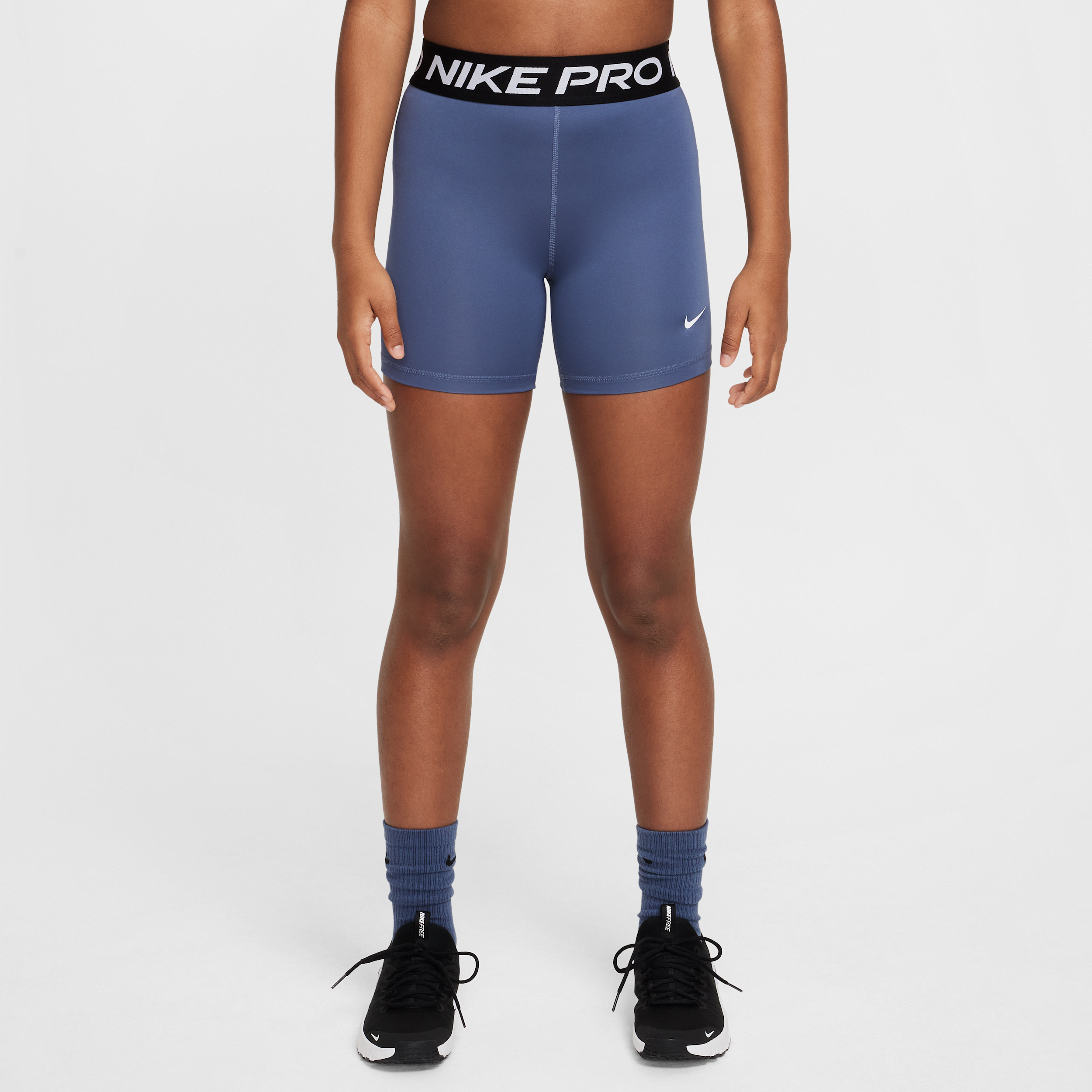 Short Nike Pro pour fille - Bleu