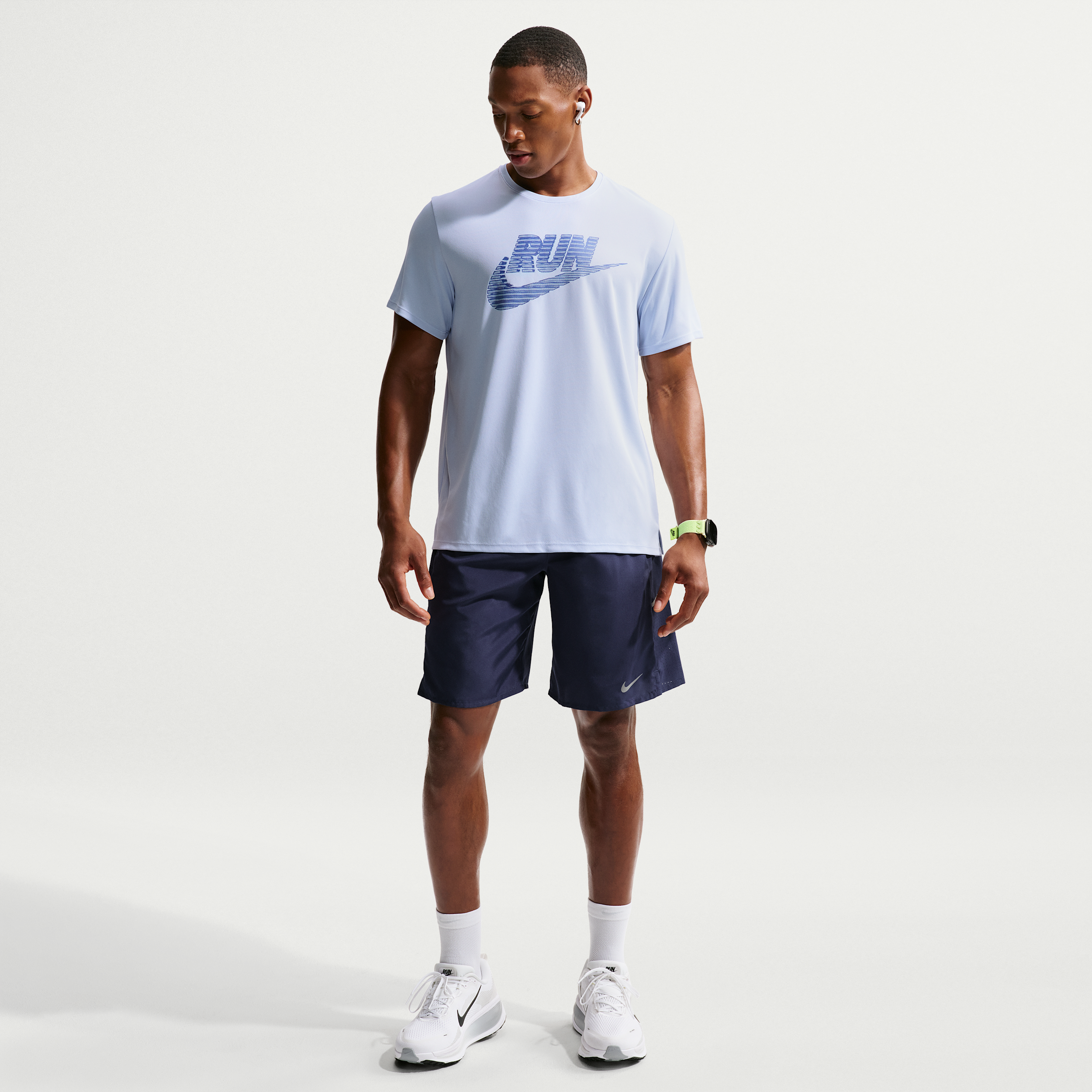 Nike Short De Running Non Double 23 Cm Dri Fit Nike Miler Pour