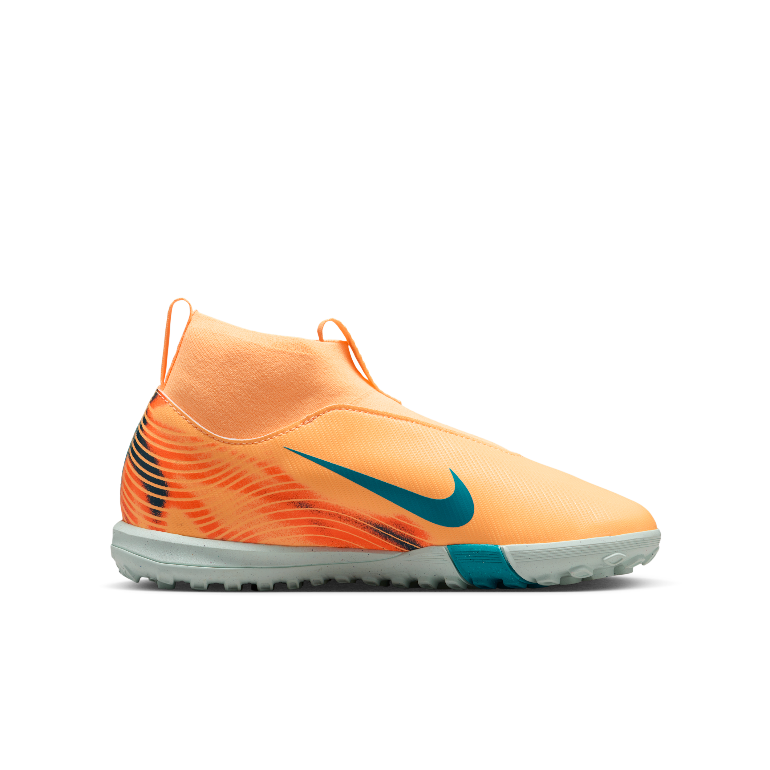 Thumbnail - Nike Jr. Mercurial Superfly 10 Academy "Kylian Mbappé" TF High-Top-Fußballschuh (ältere Kinder) - Orange