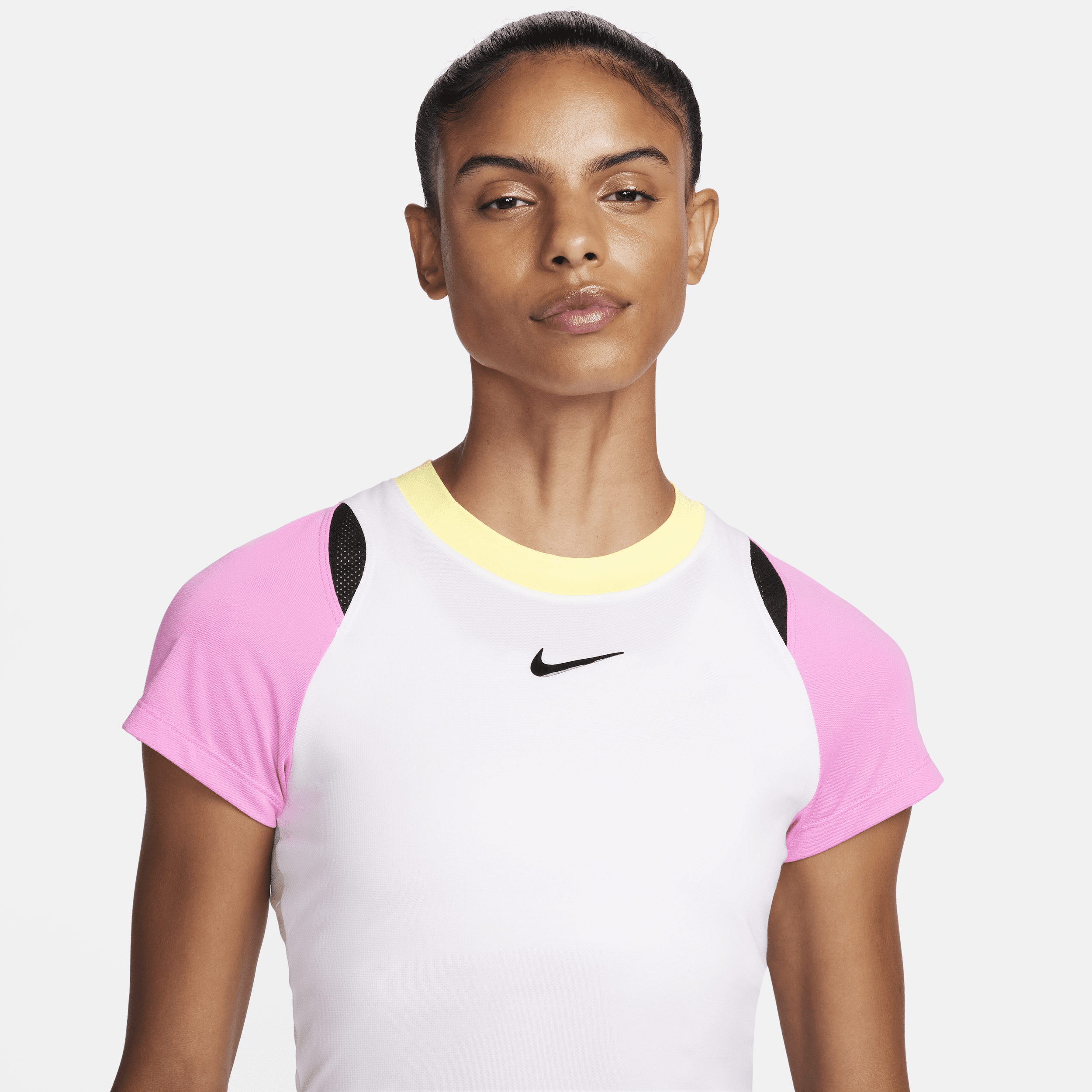 Nike Court Advantage Dri-FIT tennistop met korte mouwen voor dames Wit