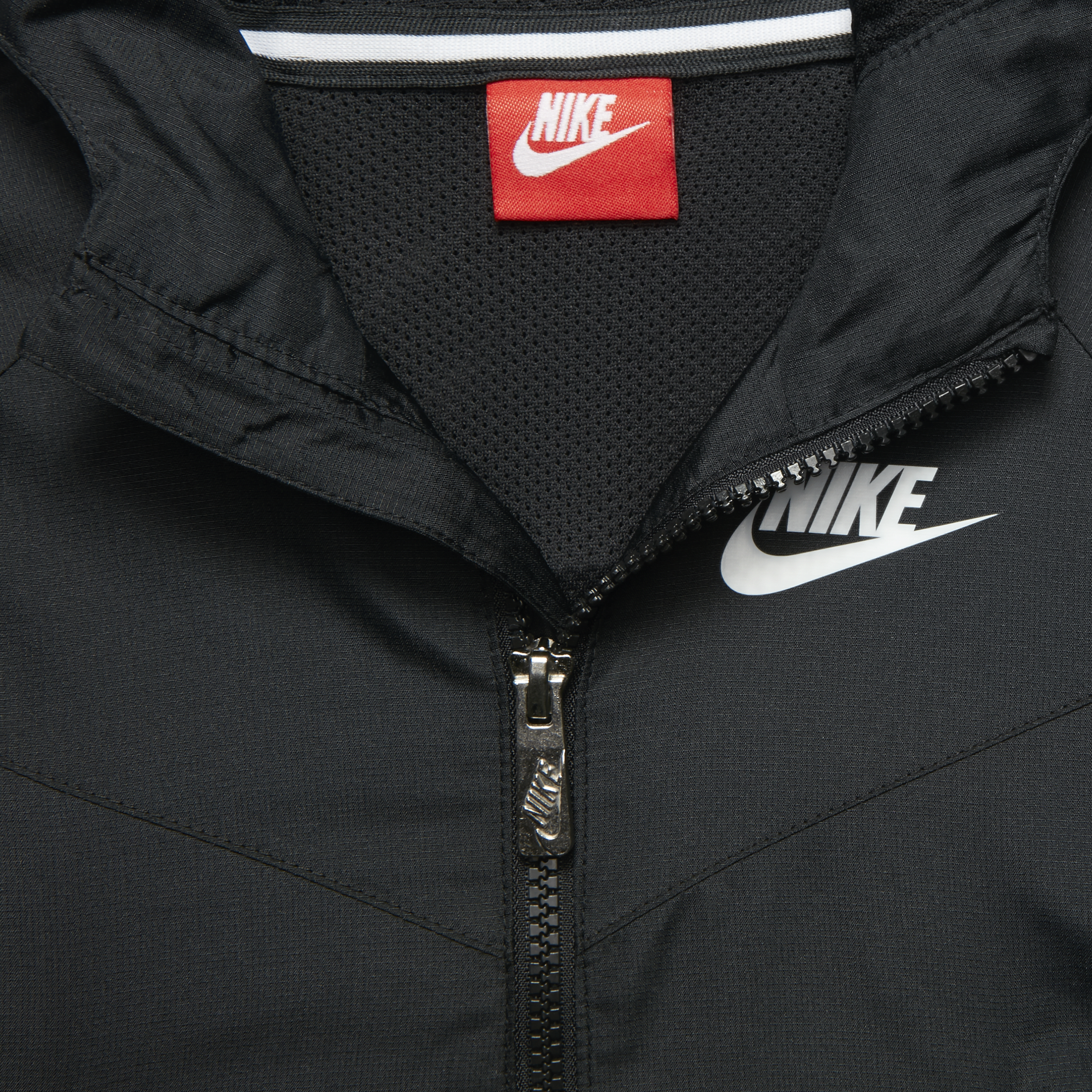 Nike Sportswear Windrunner peuterjack met rits Zwart
