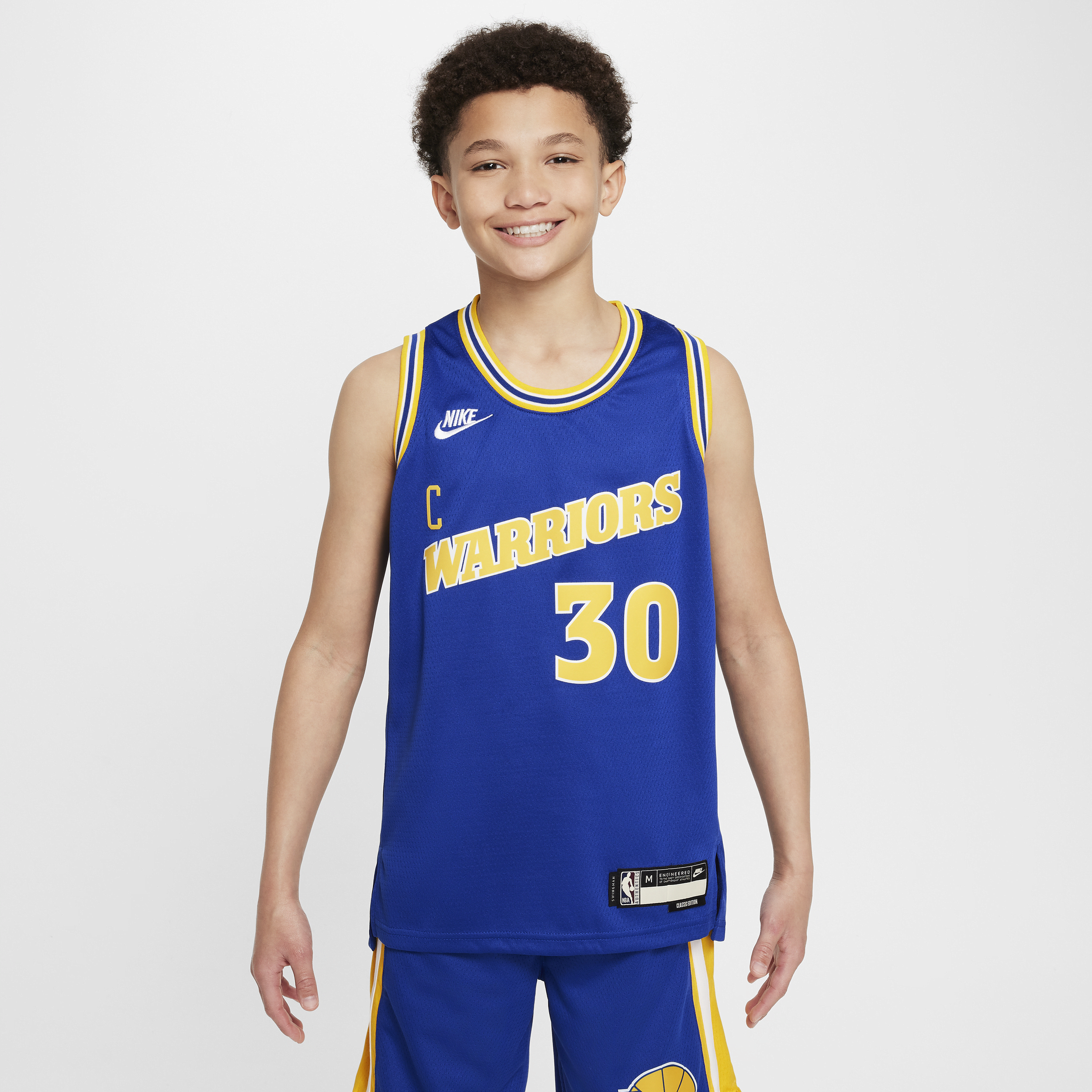 Nike Stephen Curry Golden State Warriors Swingman NBA-jersey met Dri-FIT voor kids Blauw