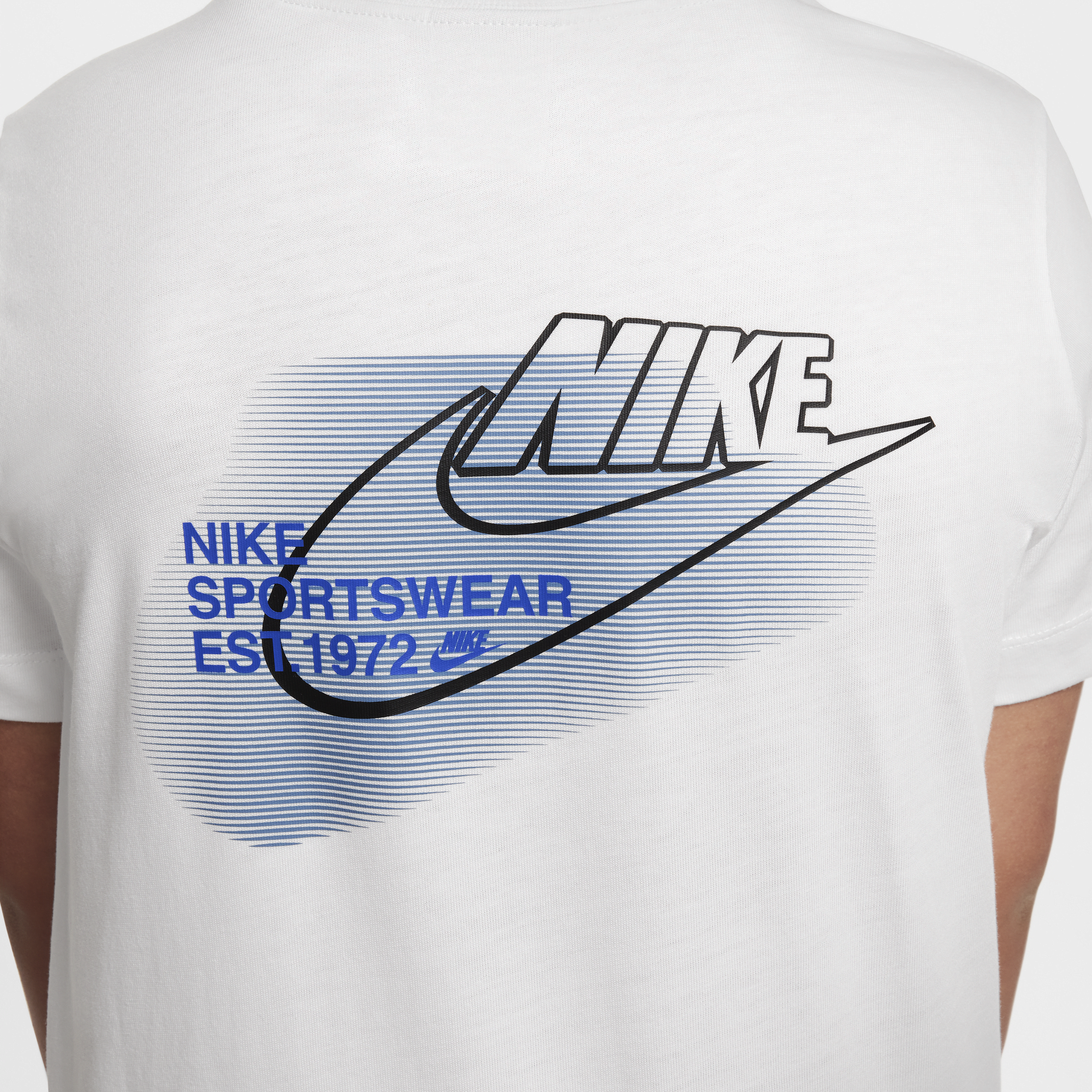 T-shirt à motif Nike Sportswear Standard Issue pour ado (garçon) - Blanc