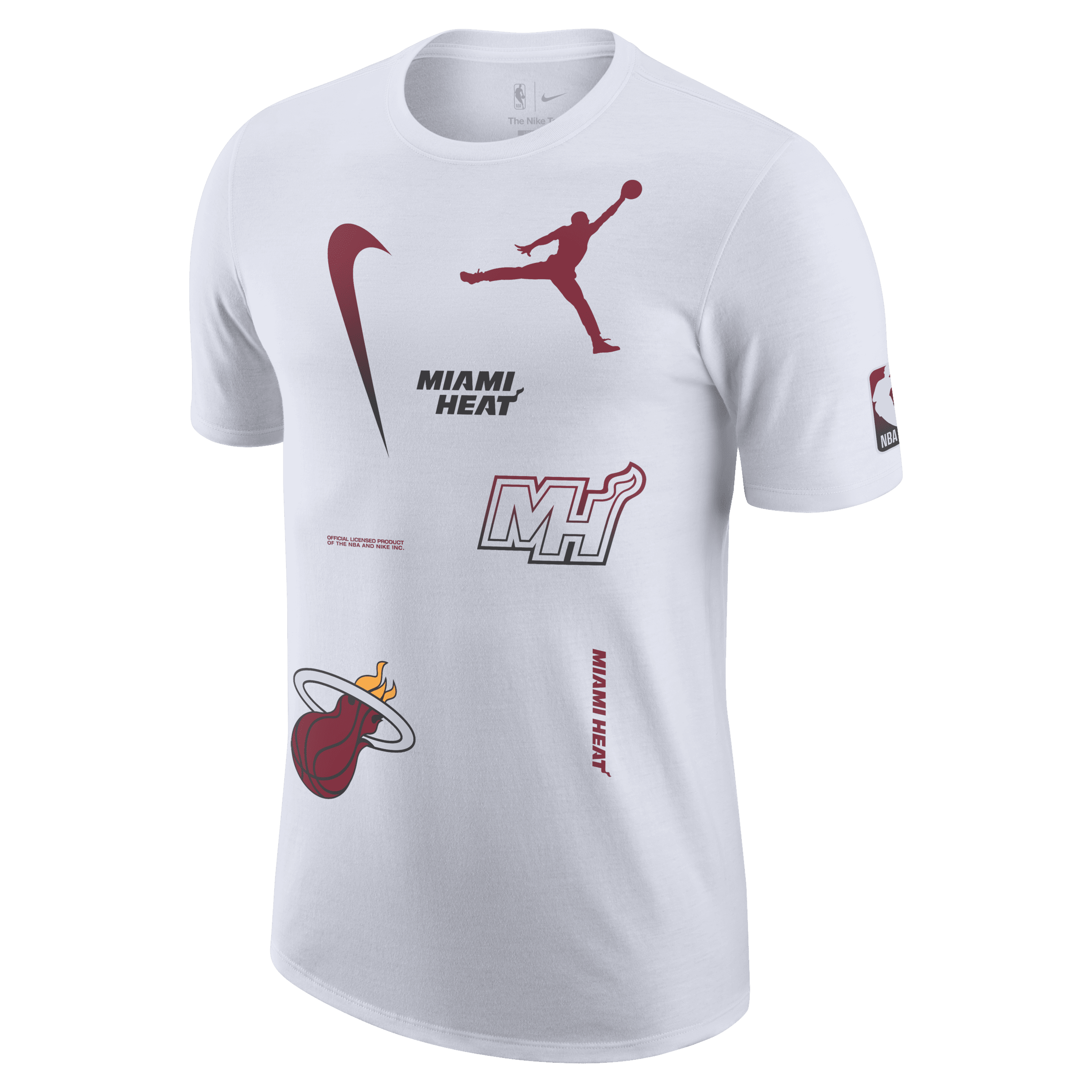 T-shirt męski Jordan Max90 NBA Miami Heat Courtside Statement Edition - Biel