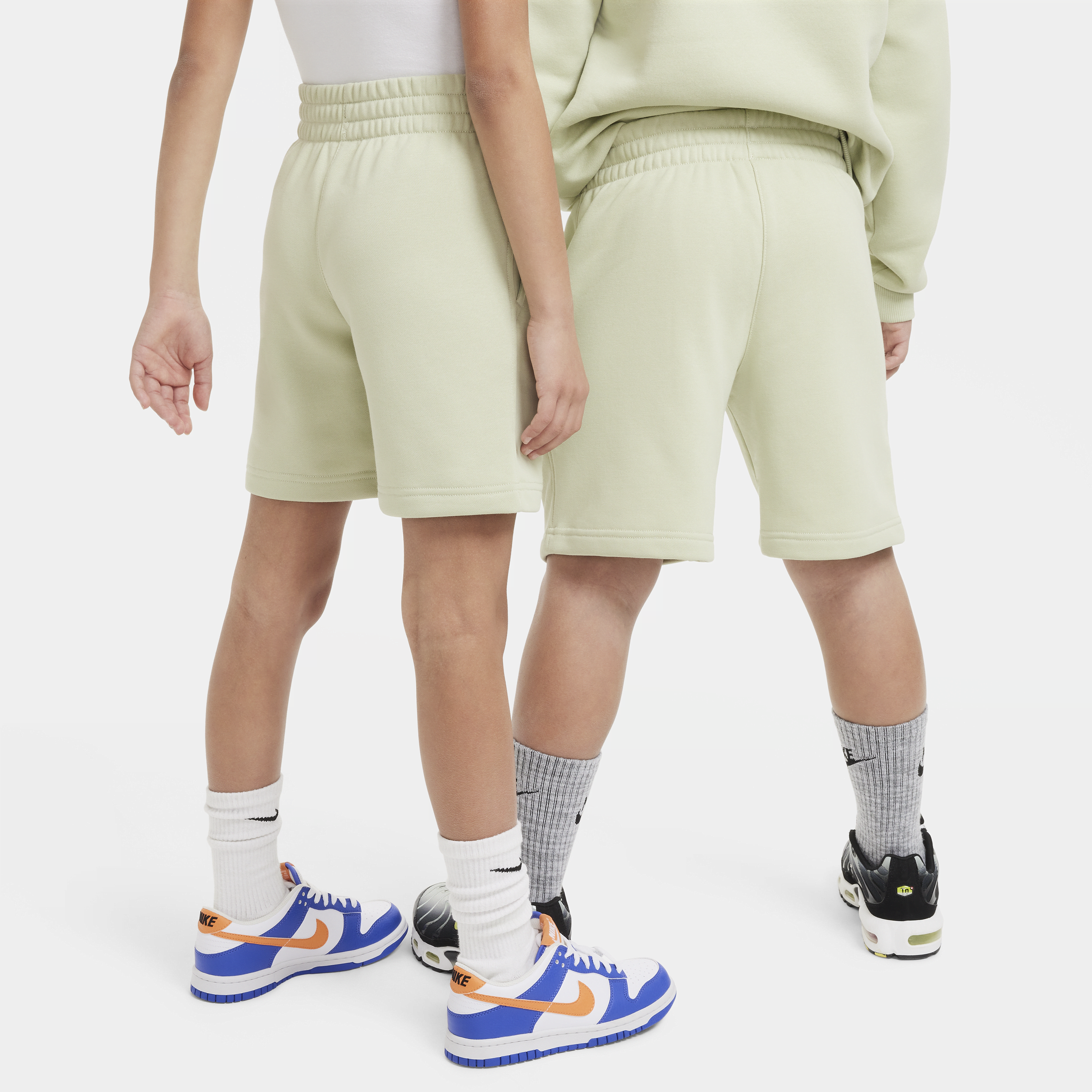 Nike Sportswear Club Fleece shorts van sweatstof voor kids Groen