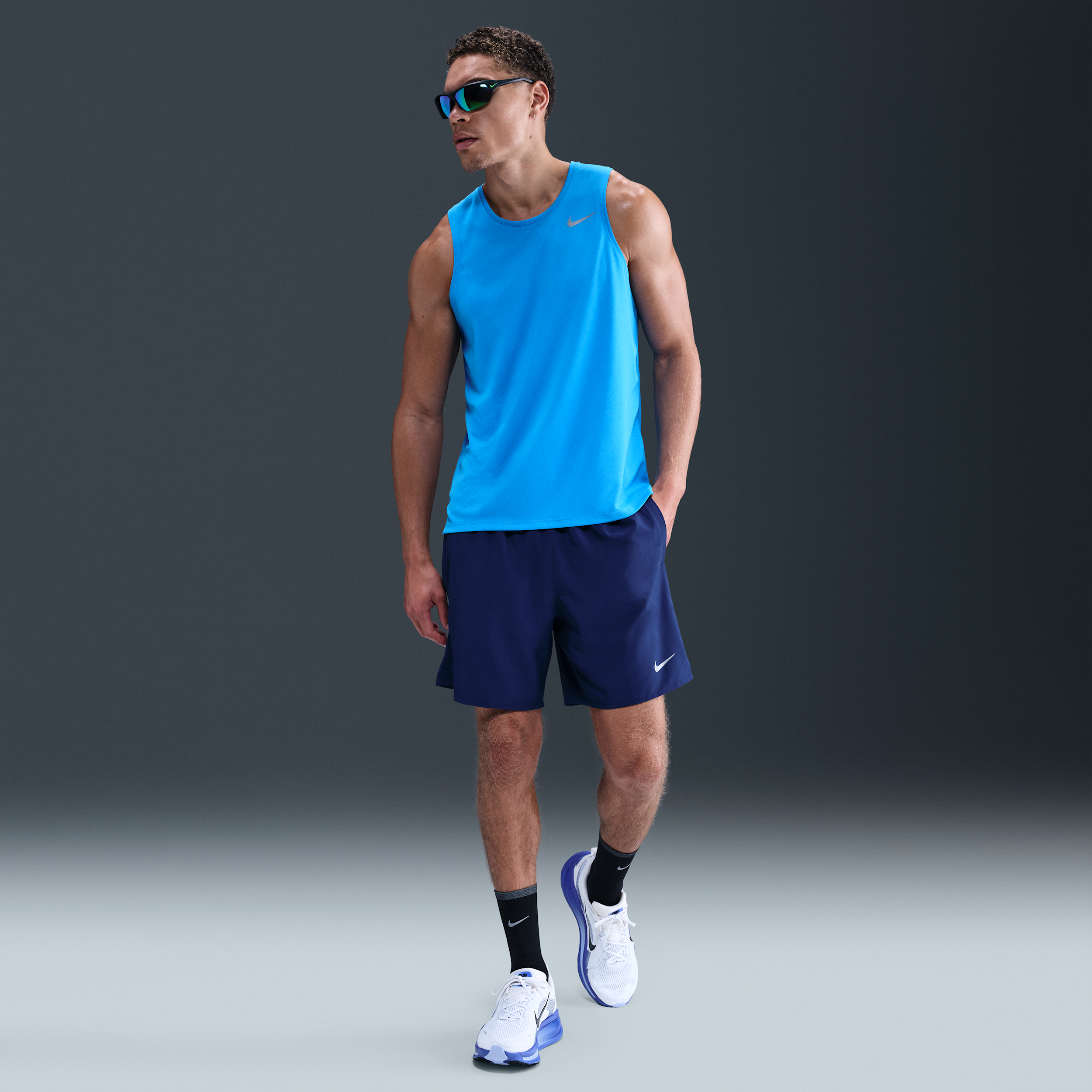 Nike Challenger Men's Dri-FIT 18cm (approx.) Brief-Lined Running Shorts - Blue