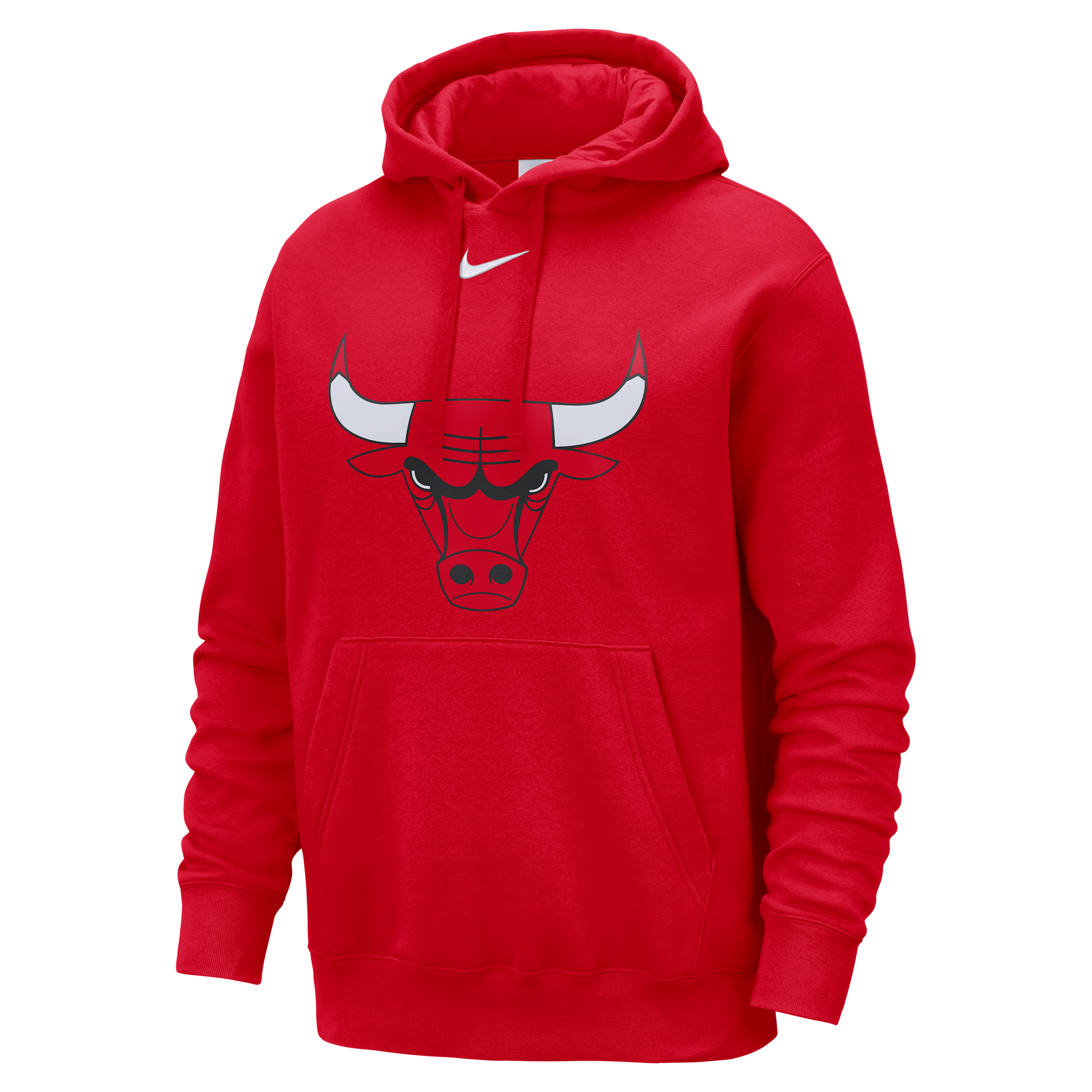 Chicago Bulls Club Mens Nike NBA Pullover Hoodie - Red - Cotton/Polyester