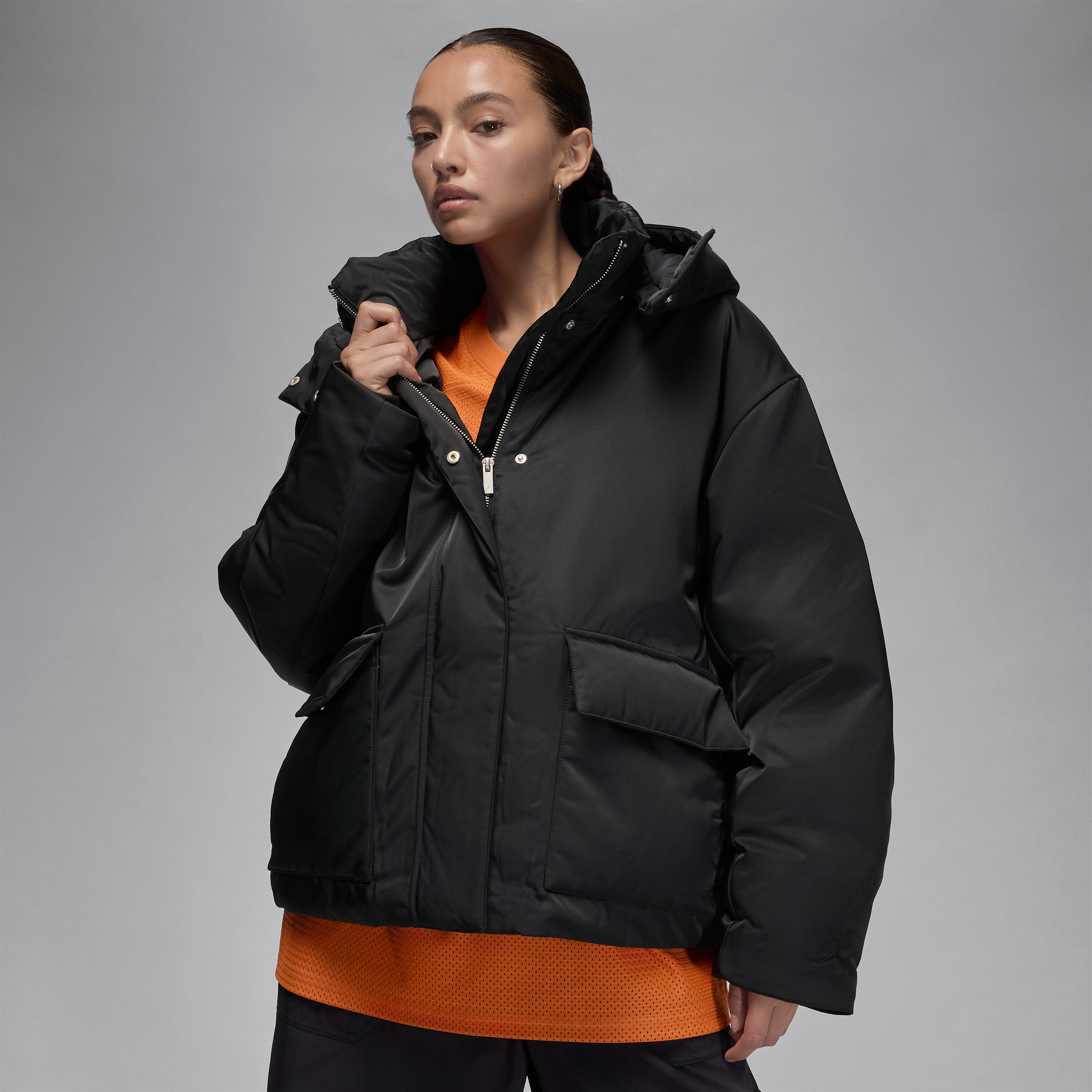 Jordan Flight donsjack voor dames - Zwart