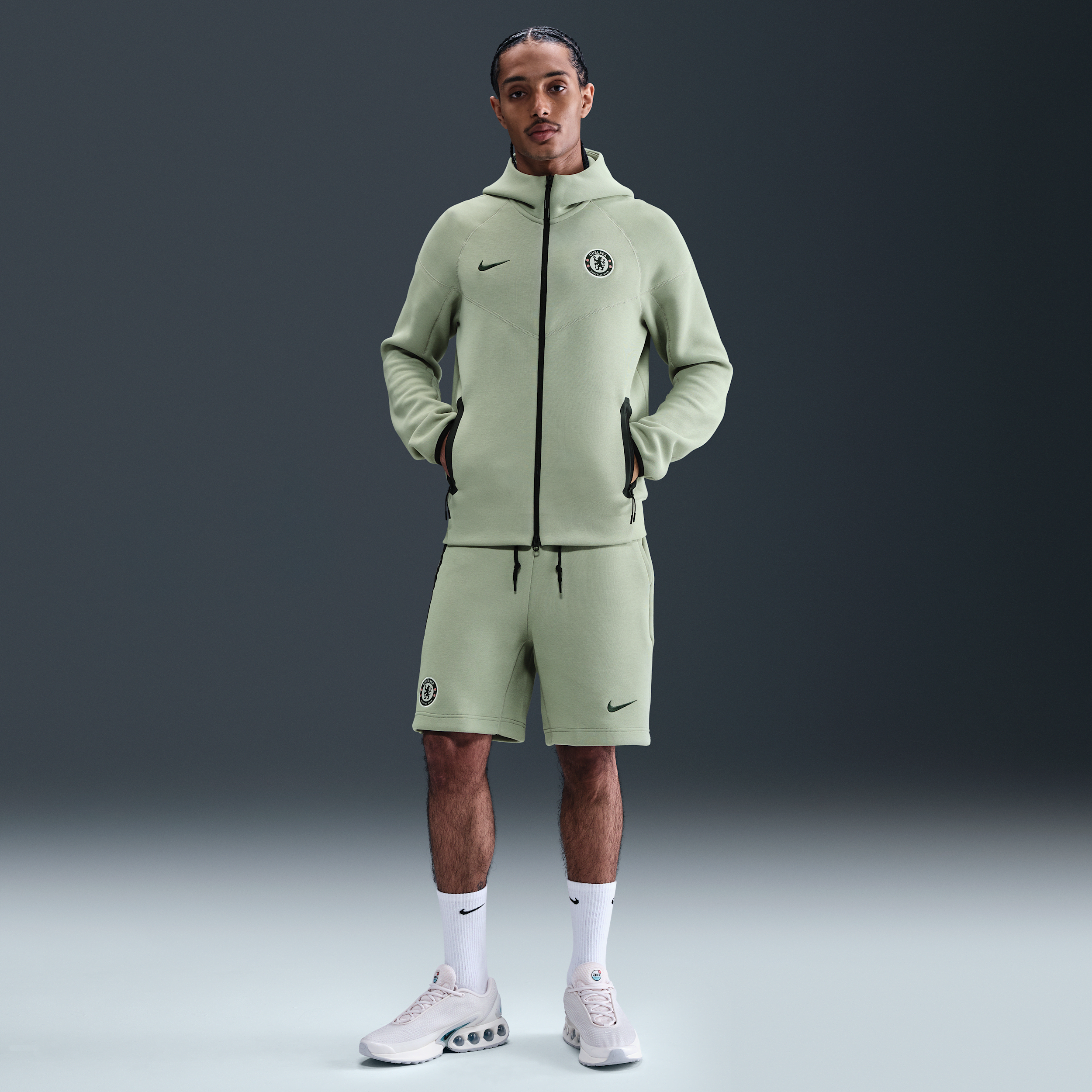 Nike Chelsea FC Tech  voetbalshorts van fleece voor heren - Groen