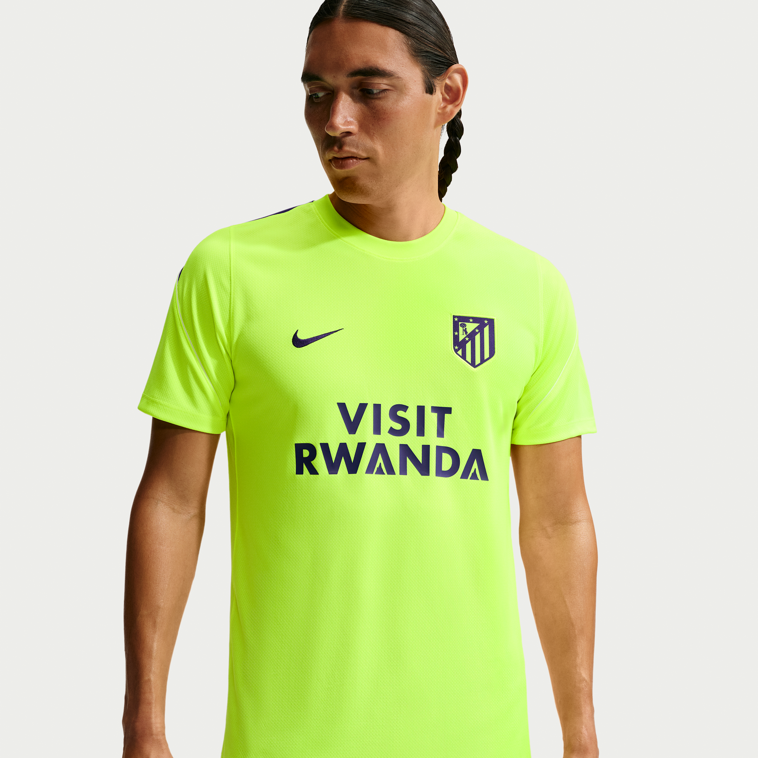 Kortærmet Atlético Madrid Strike-Nike Dri-FIT-fodboldtrøje til mænd - gul