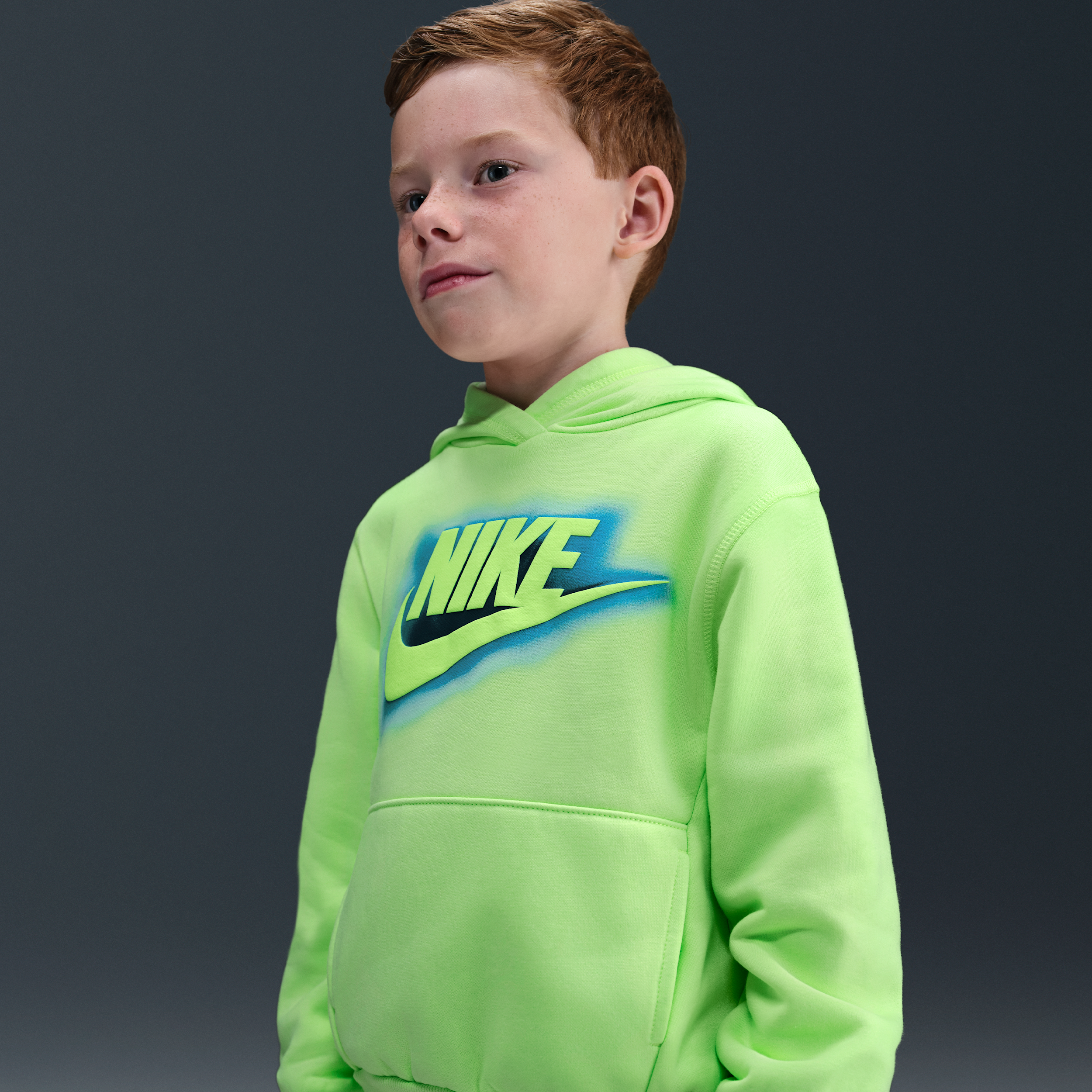 Thumbnail - Nike Glow With Me 2-teiliges, leichtes Fleece-Hoodie-Set (jüngere Kinder) - Blau