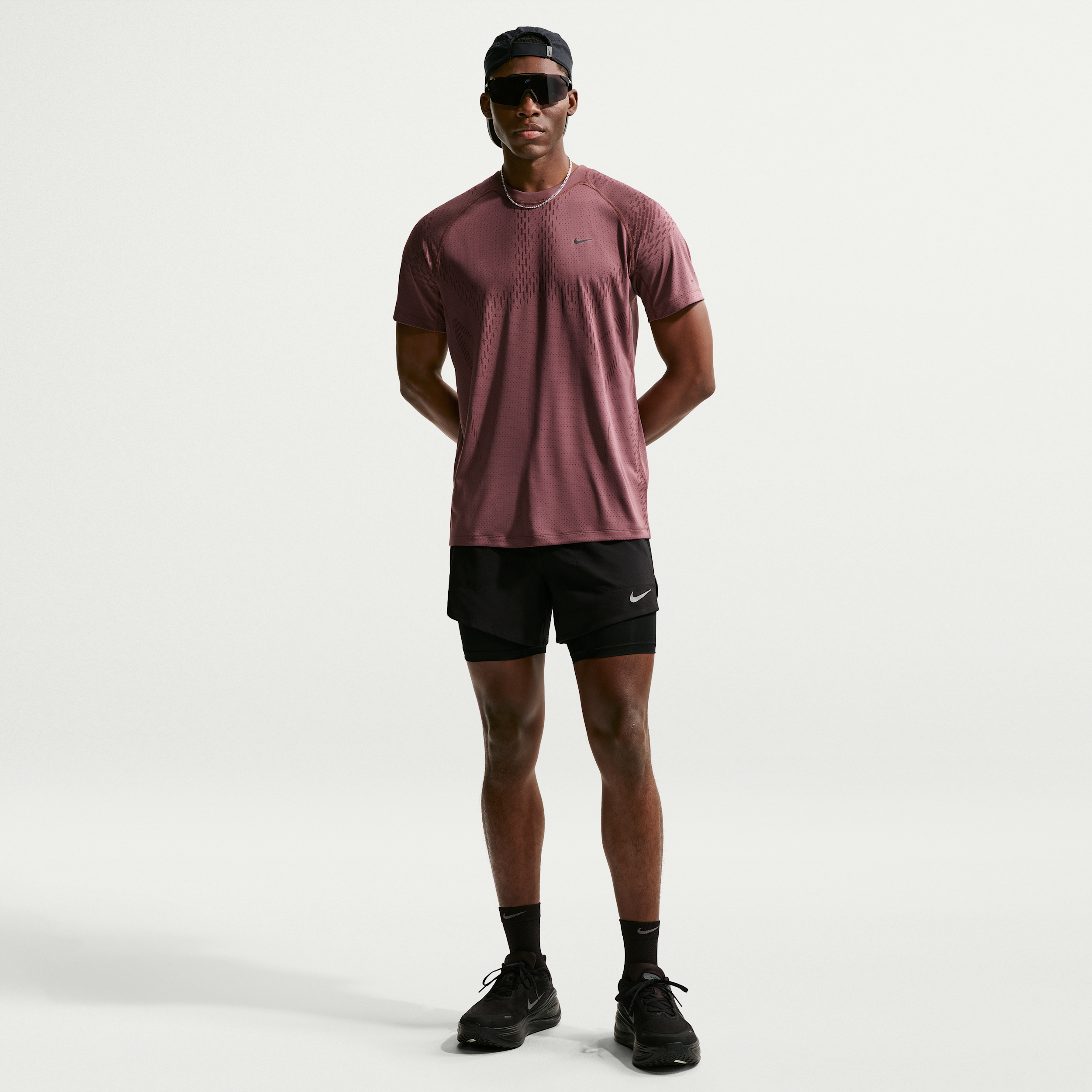 Shorts da running Hybrid 13 cm Dri-FIT Nike Stride – Uomo - Nero