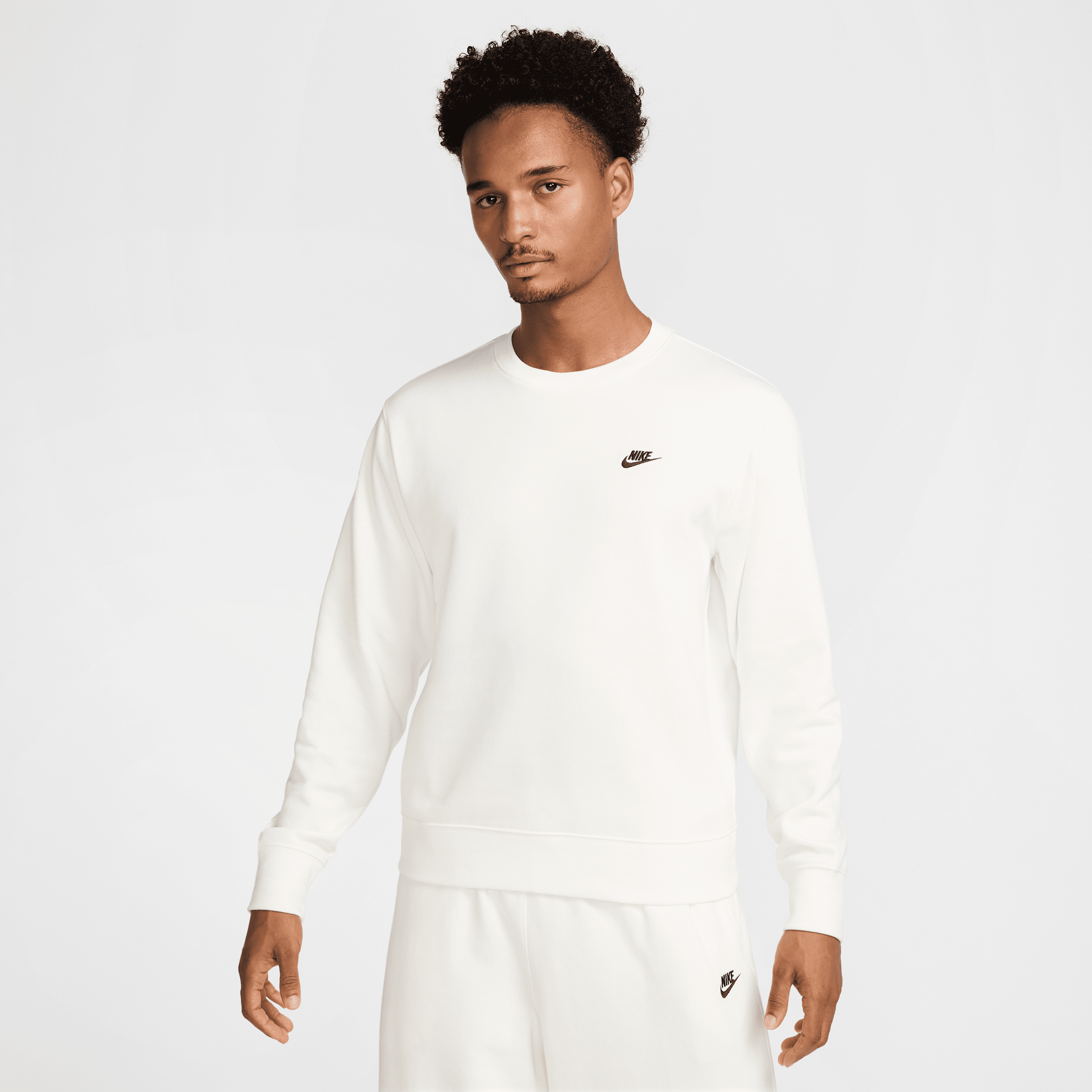 Haut en molleton Nike Club pour homme - Blanc