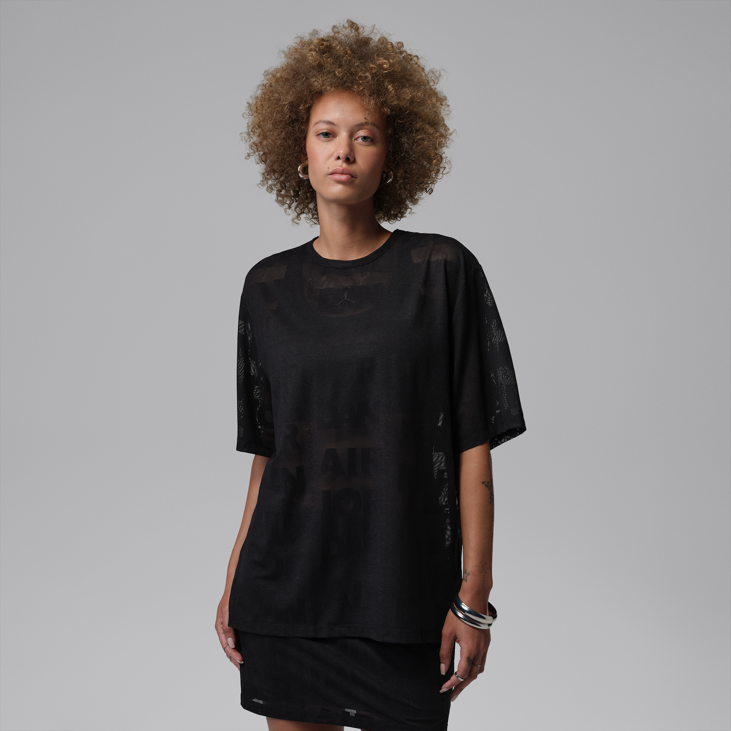 Thumbnail - Jordan Flight Oberteil mit offenem Strickmuster (Damen) - Schwarz