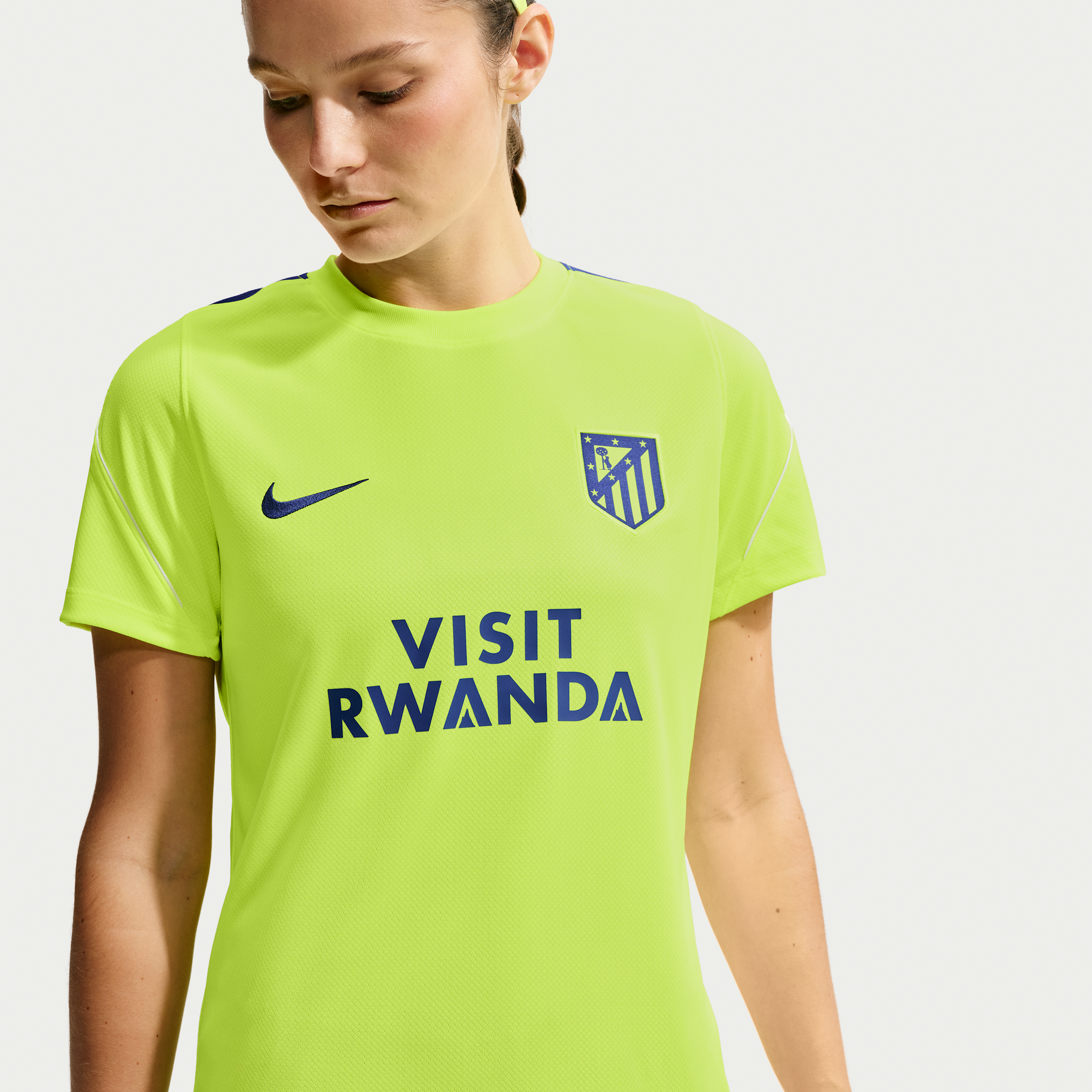 Kortærmet Atlético Madrid Strike-Nike Dri-FIT-fodboldtrøje til kvinder - gul